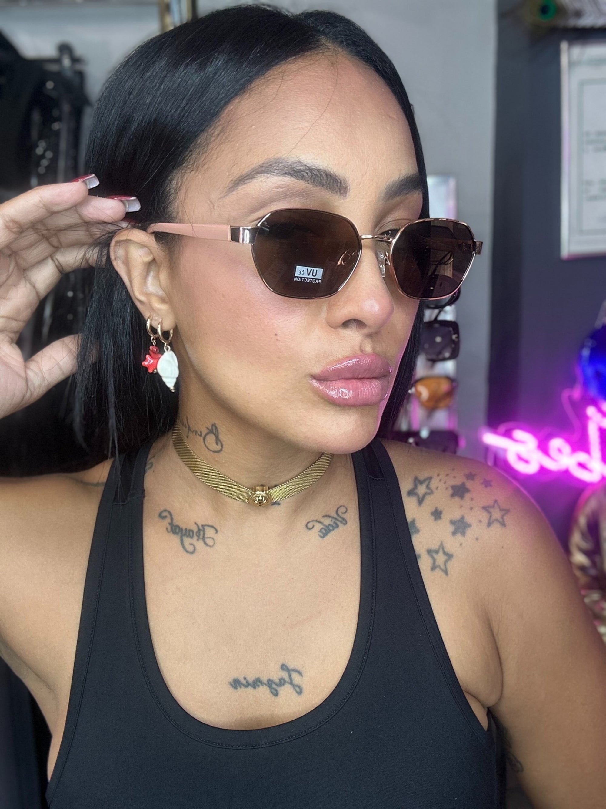 Gafas Retro en rosa