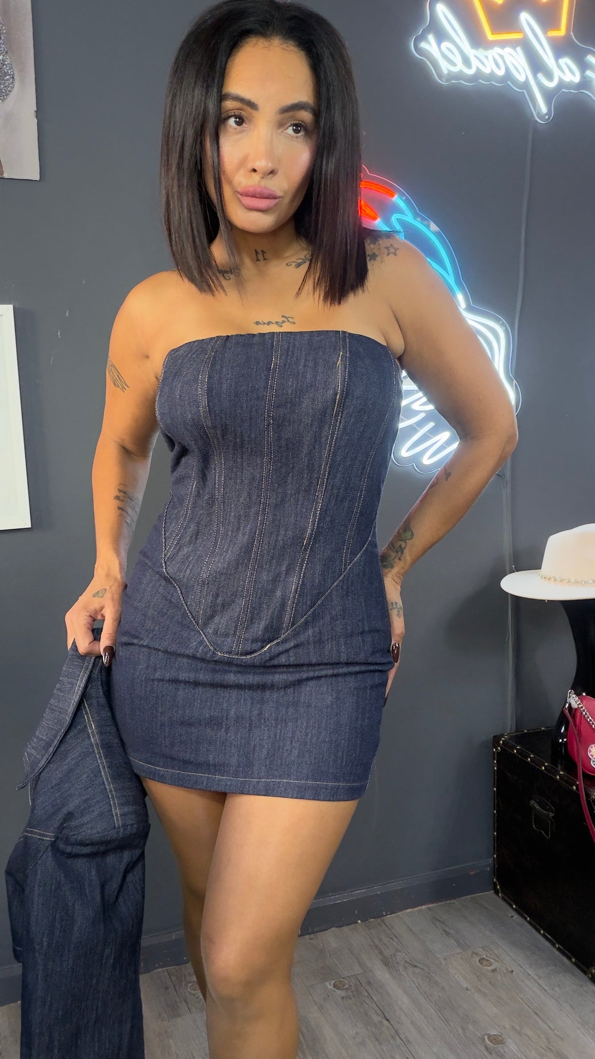 Conjunto denim premium