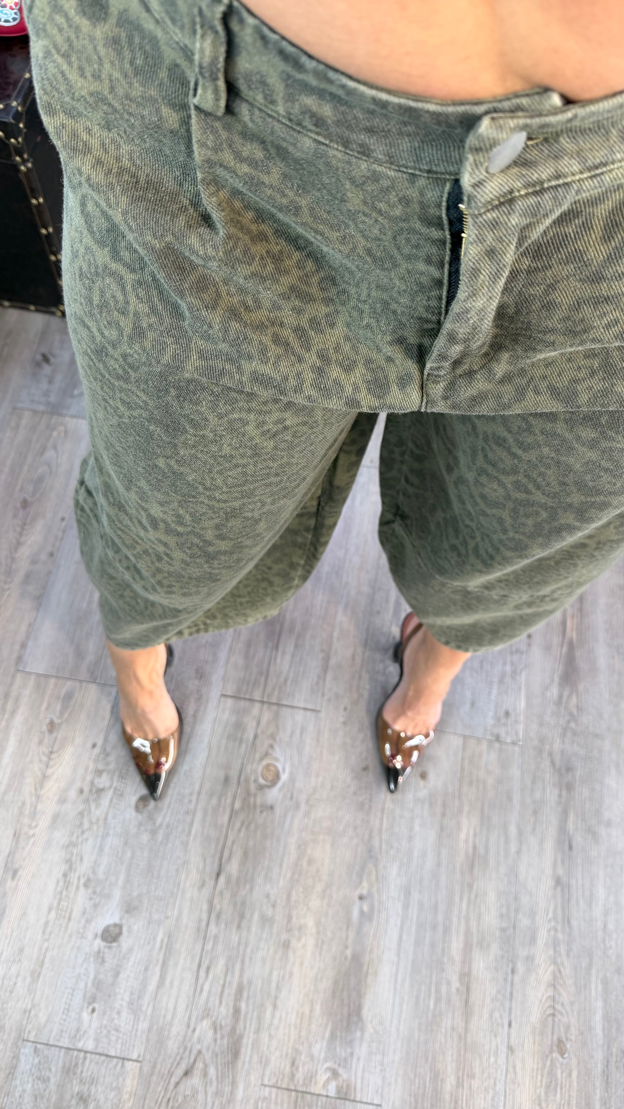 Bermuda vaquera premium Oversize Animal print