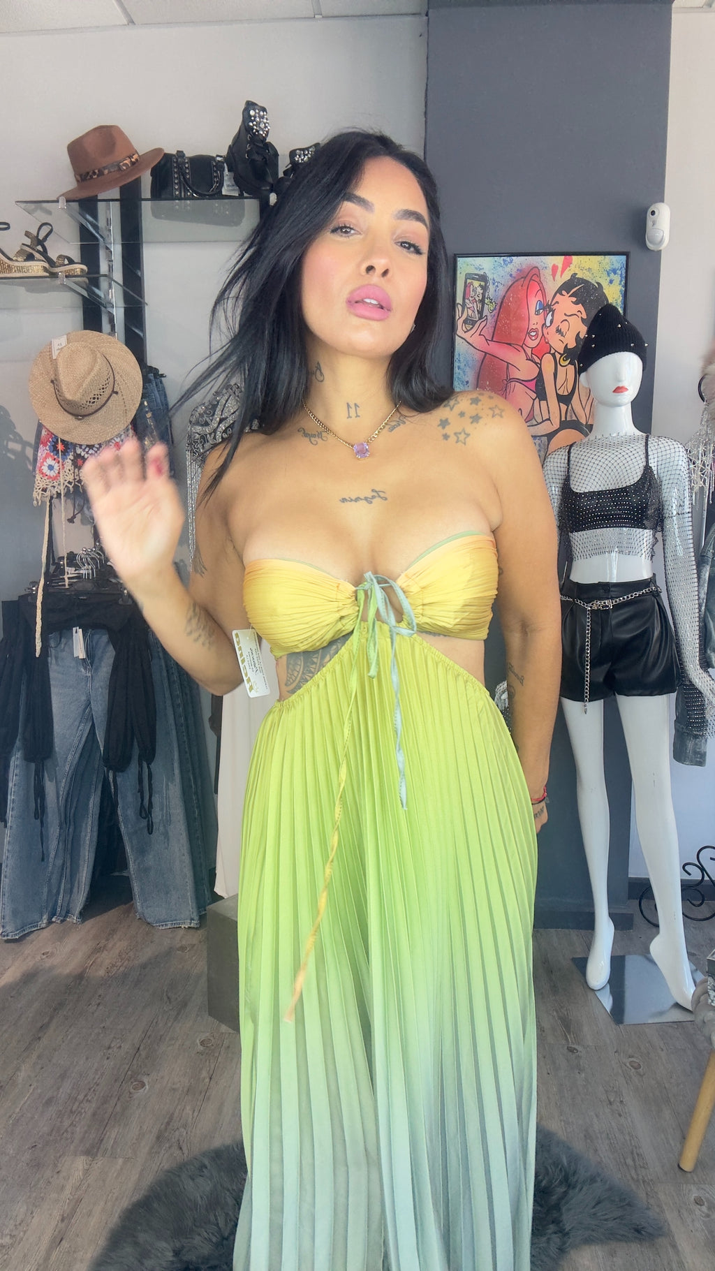 Vestido pliegues de sueño