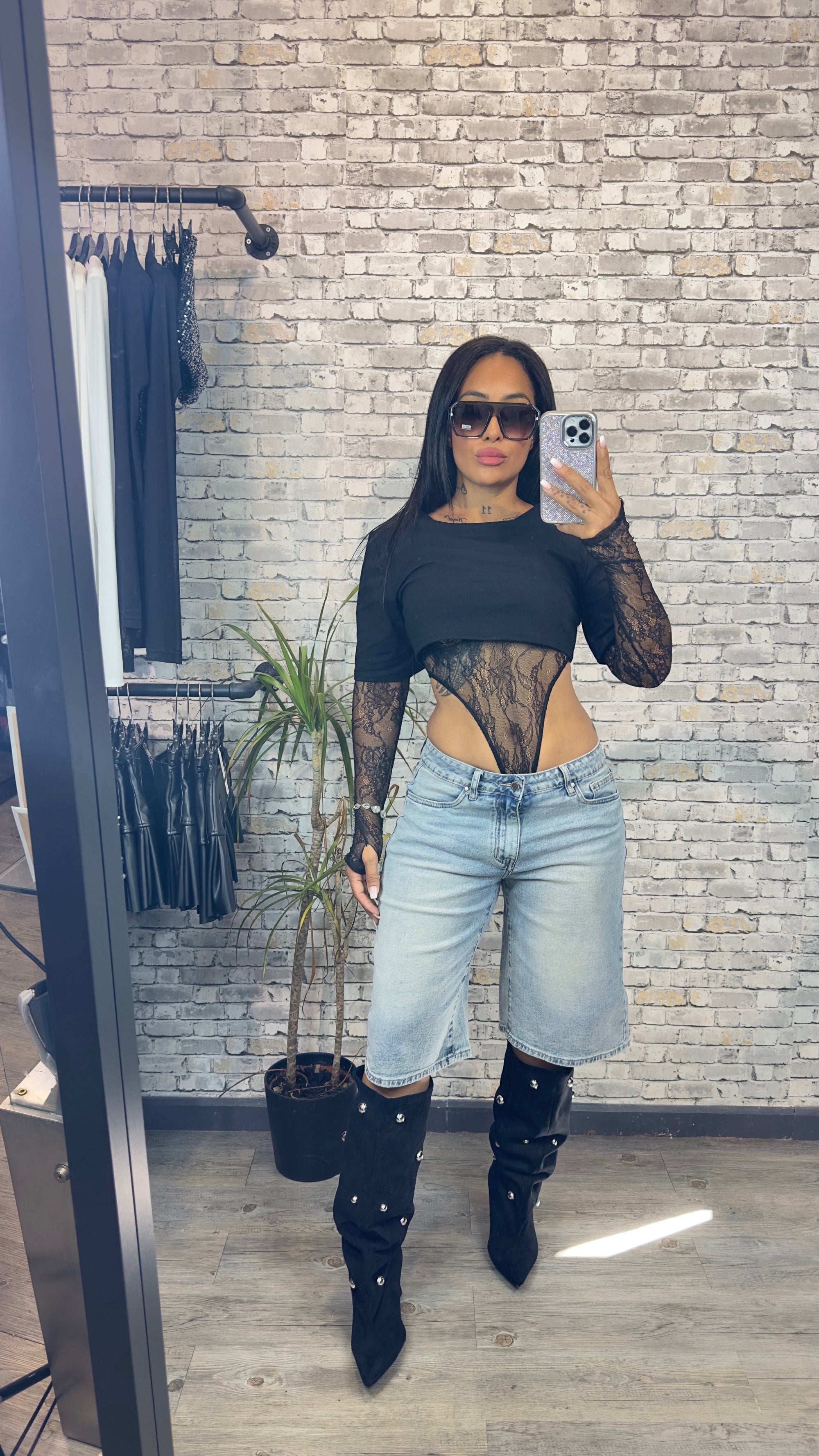Body encaje top
