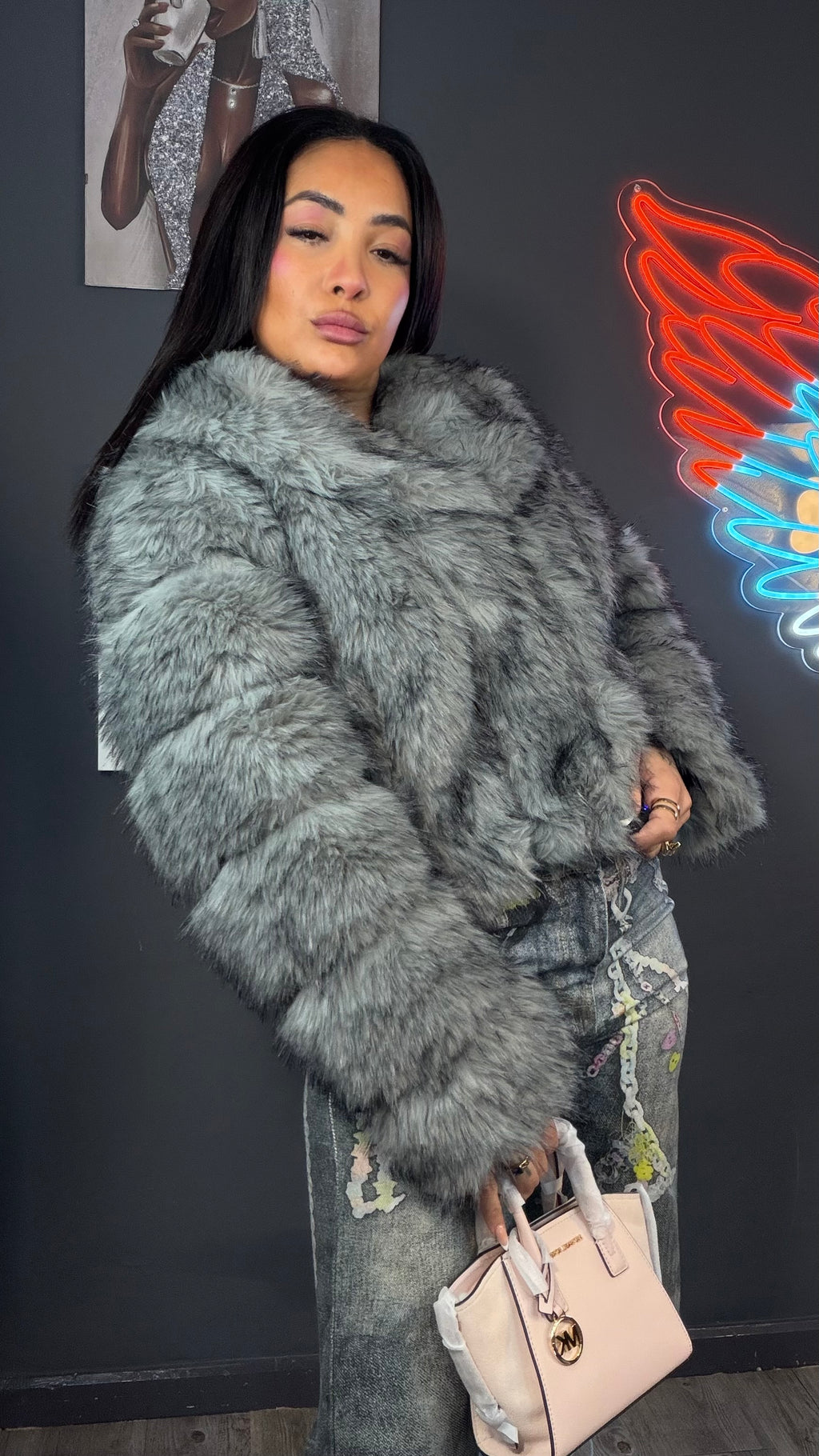 Abrigo pelo conejo Queen Savage