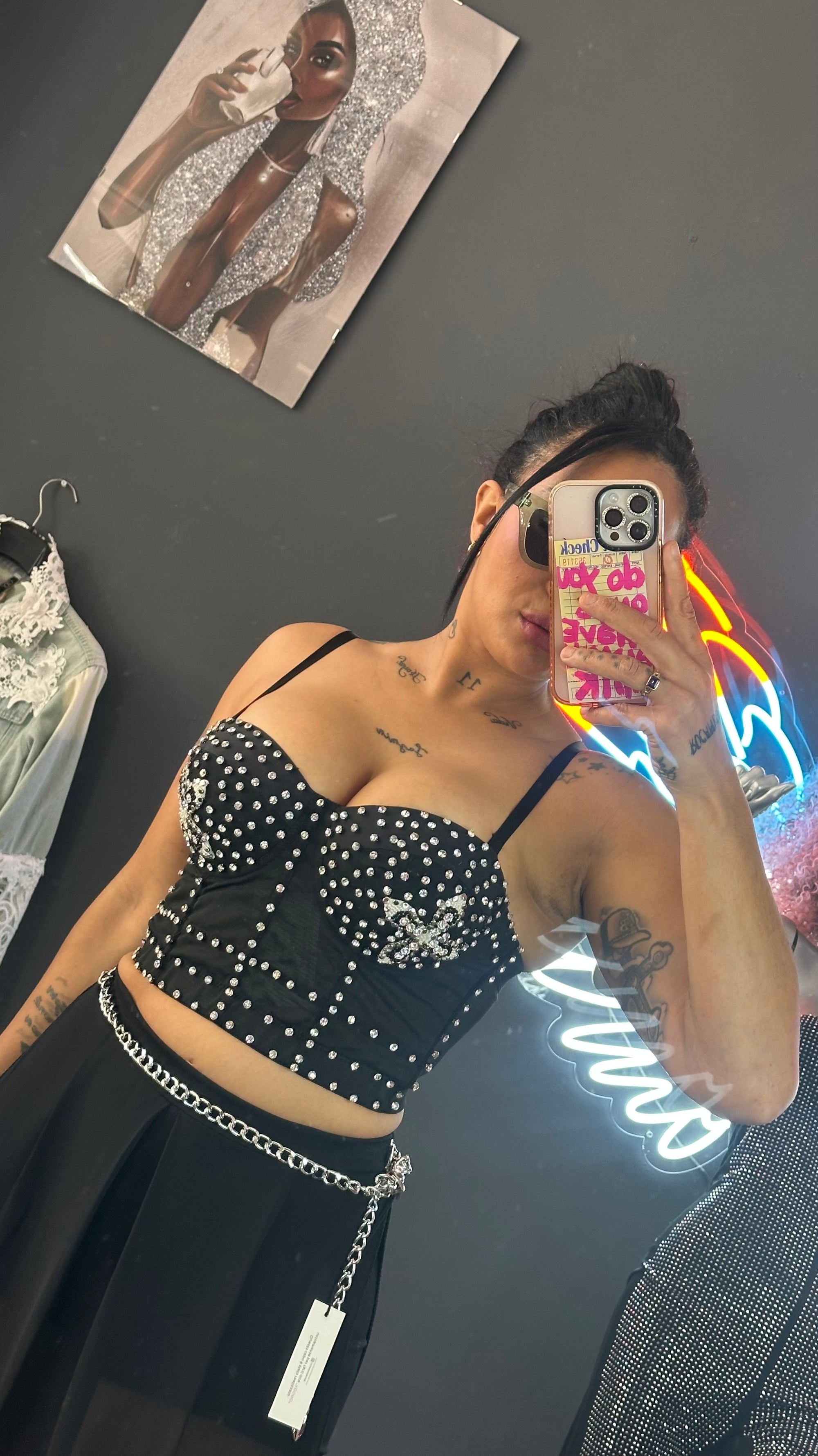 Corset top brillo cruz