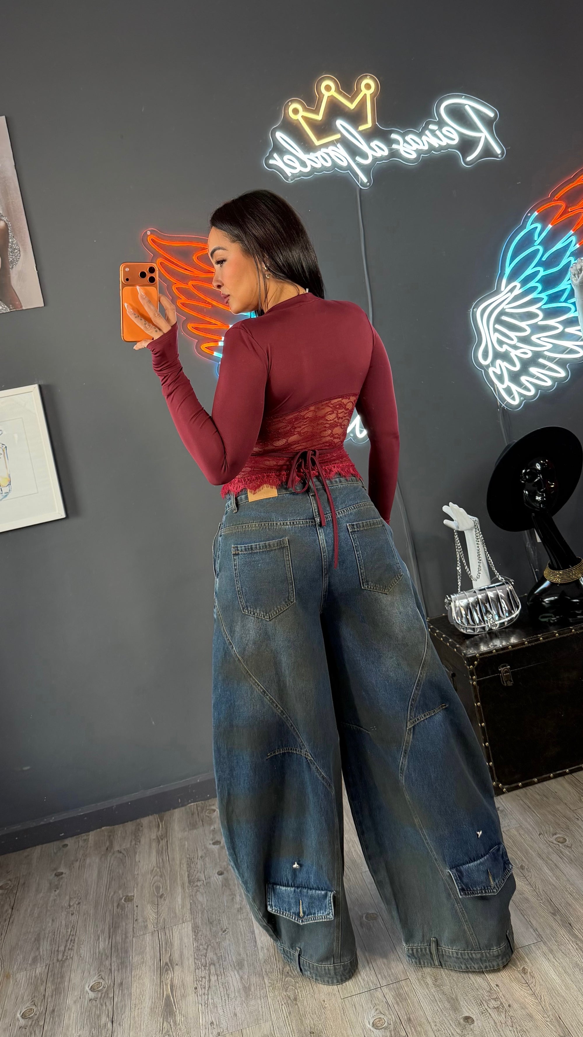 Top corset de encaje romántico