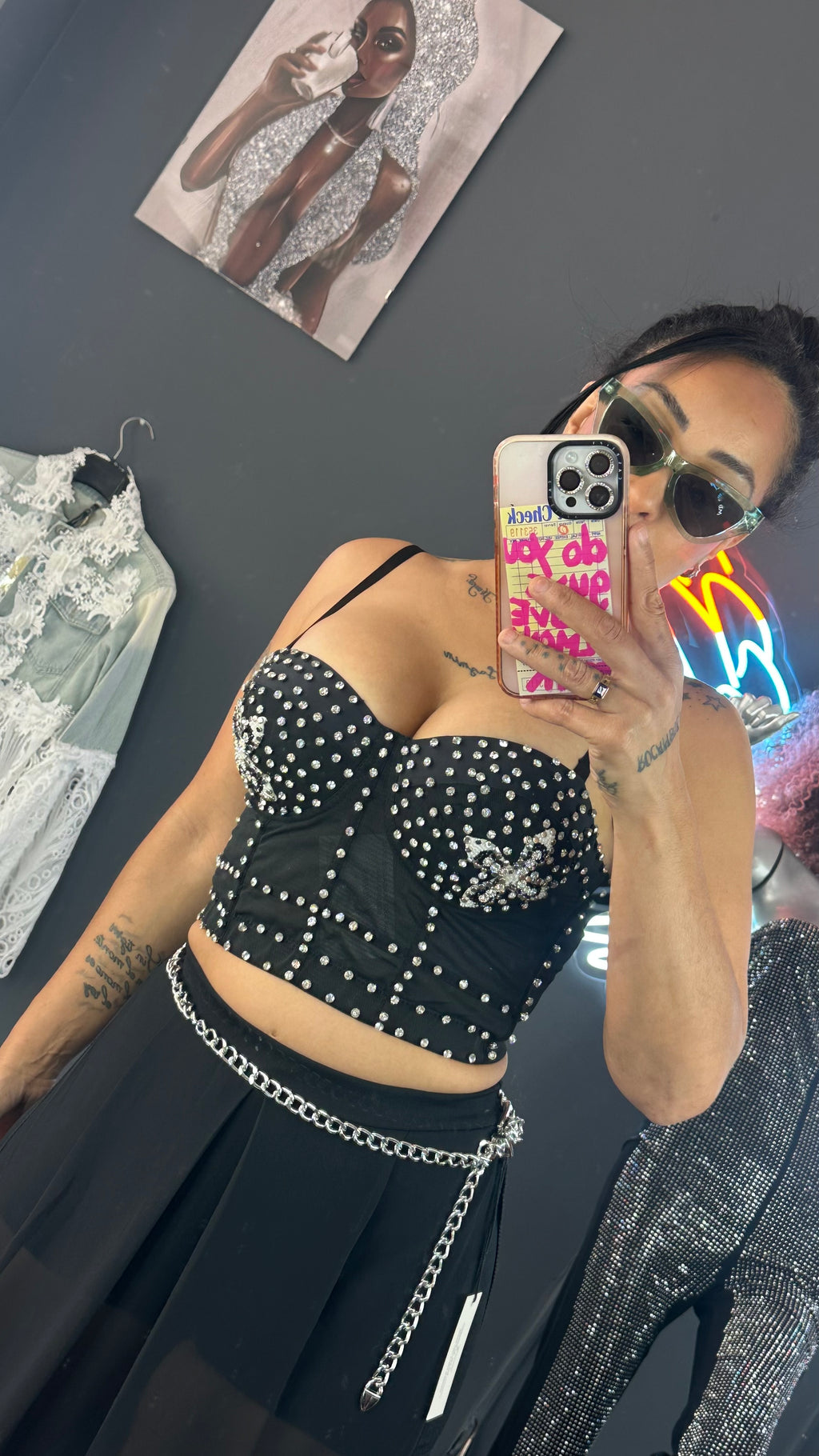 Corset top brillo cruz