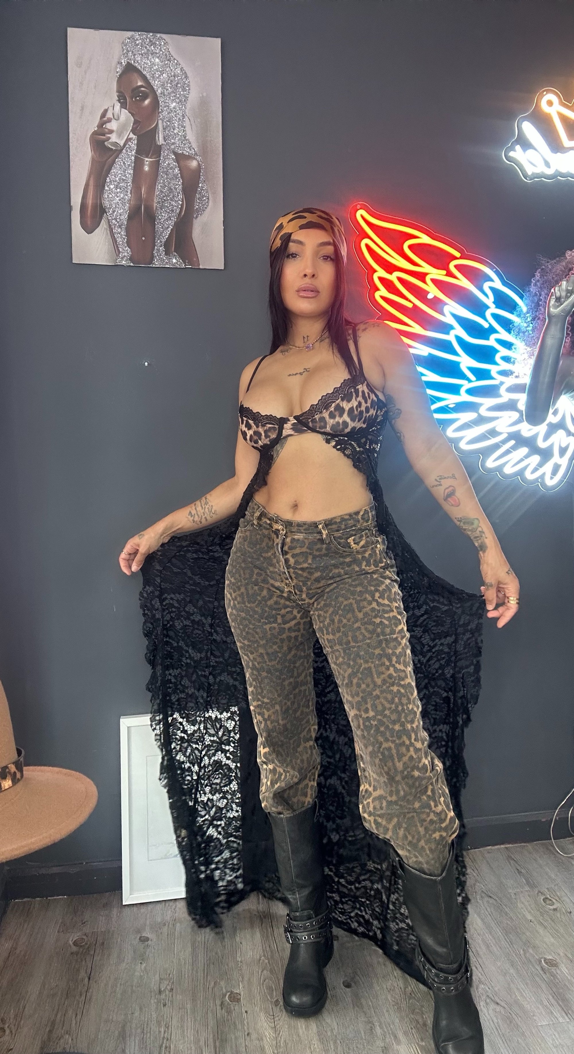 Top bata leopardo