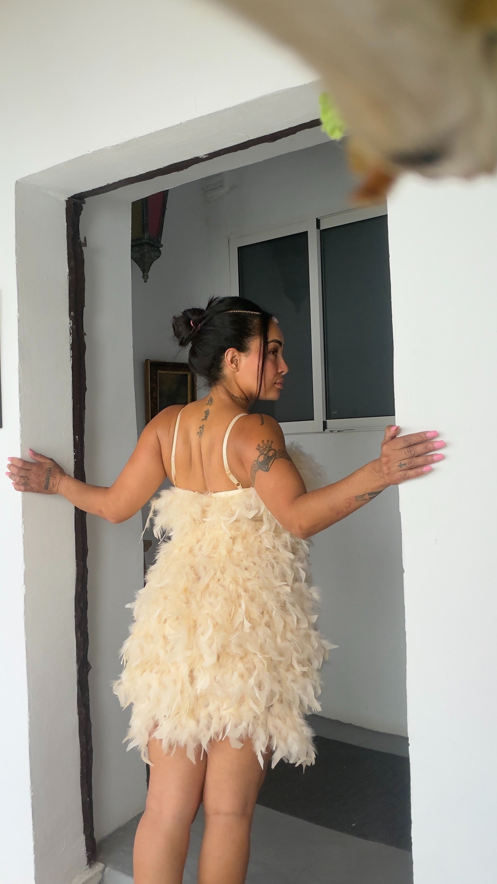 Vestido pluma de julio