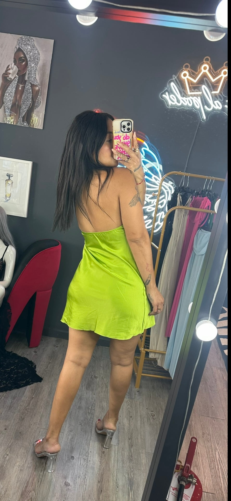 Vestido raso sexy