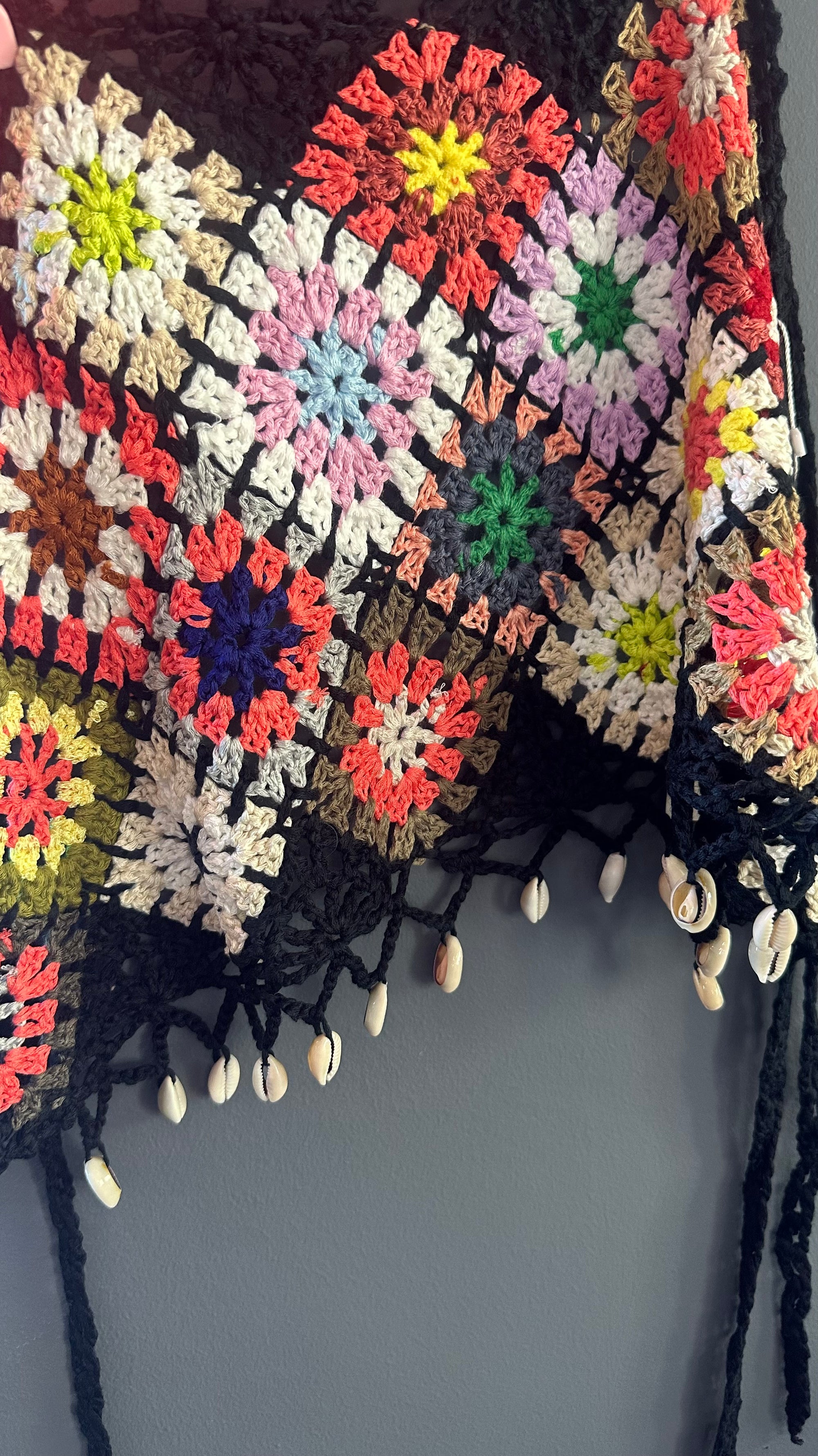 Top crochet conchas