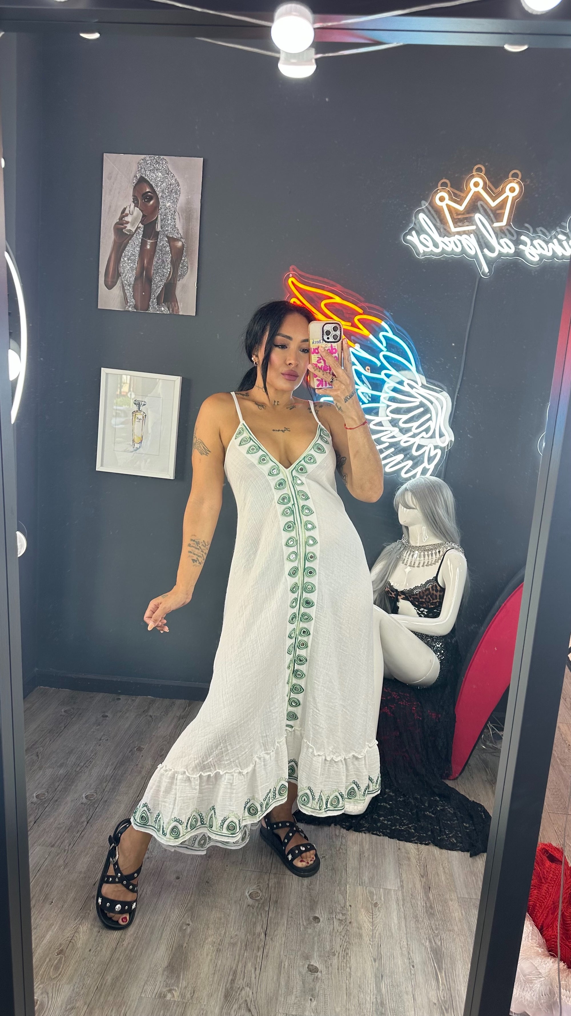 Vestido boho espejo
