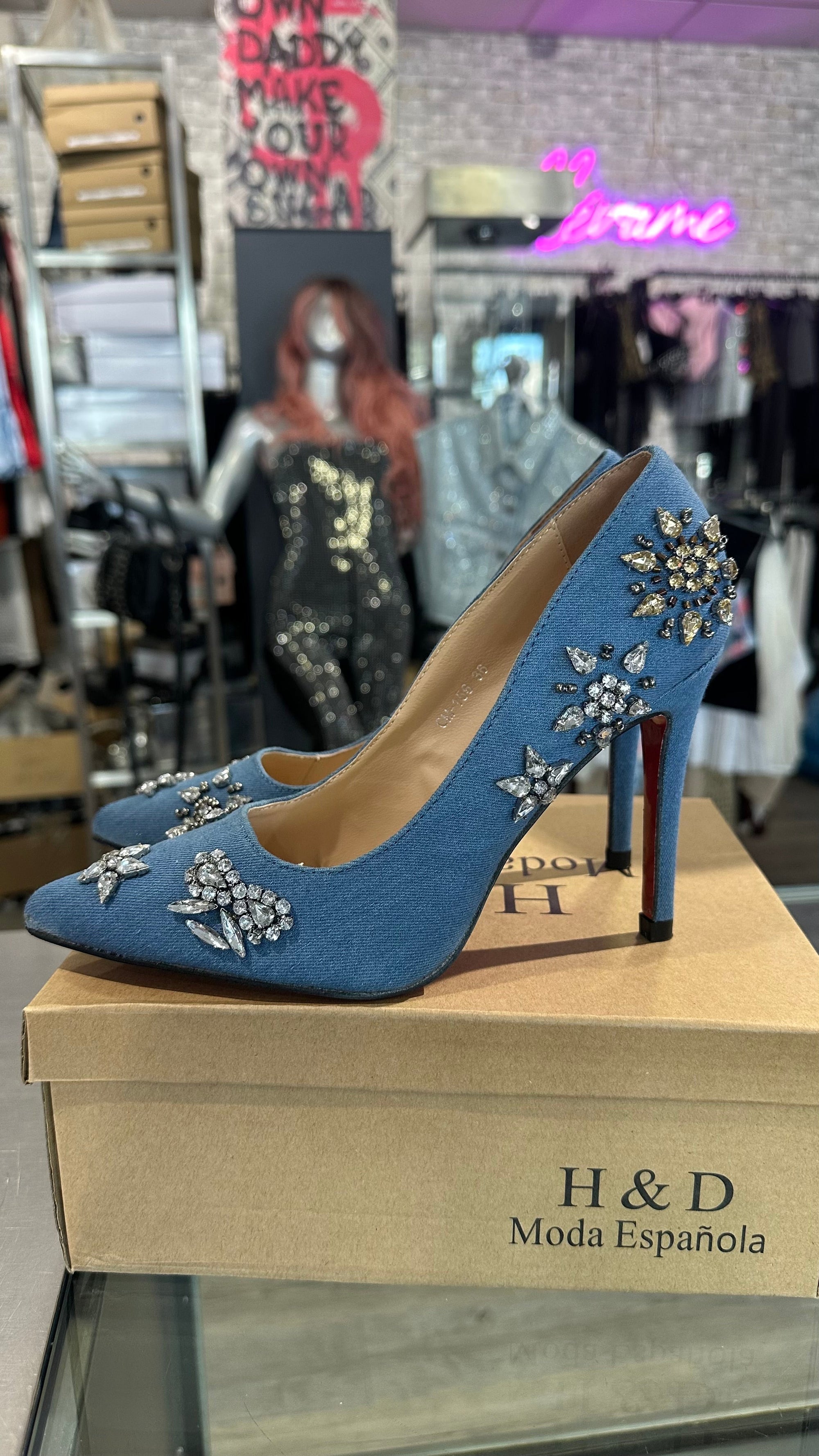 Tacones Denim fantasía