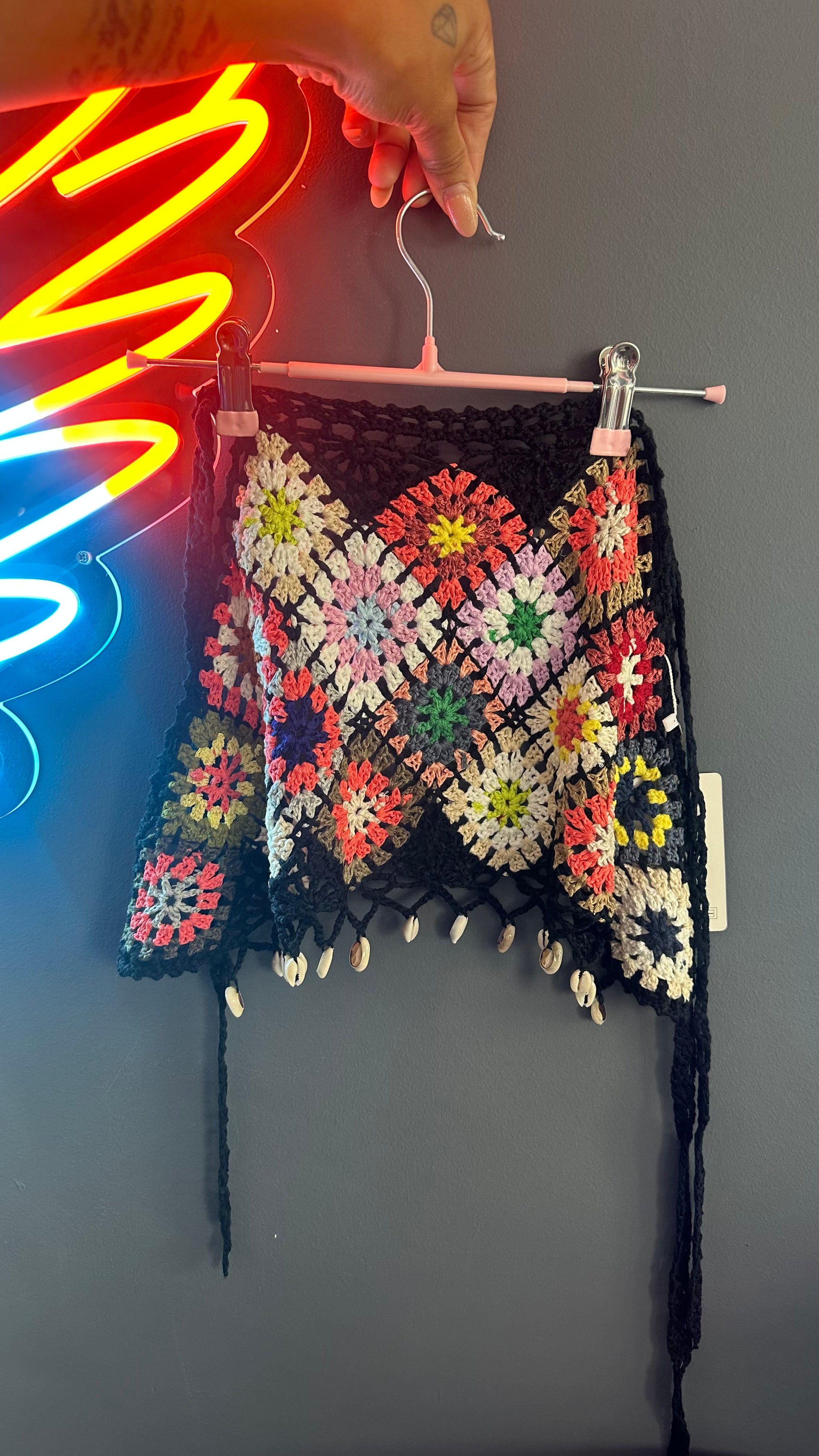 Top crochet conchas
