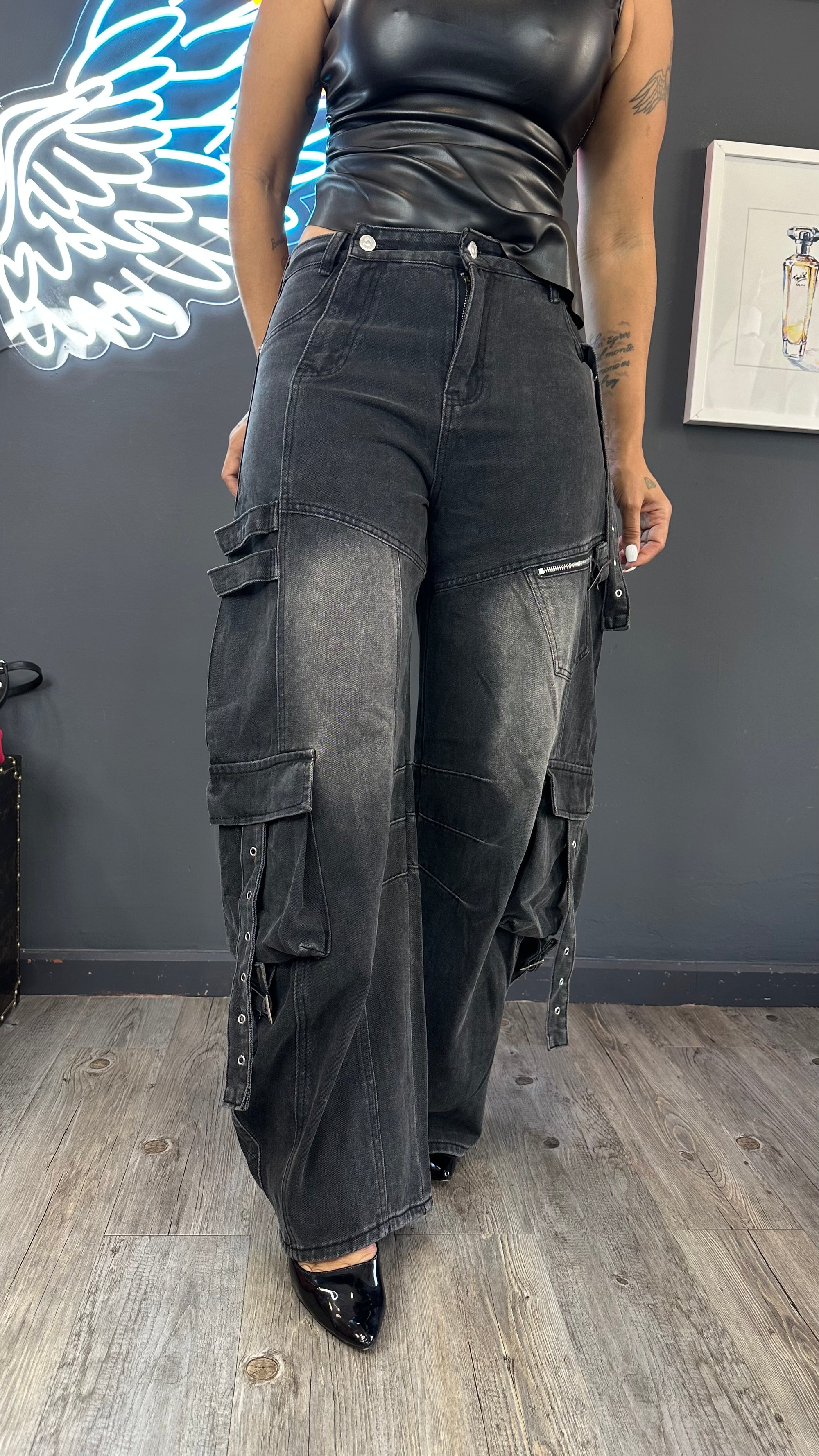 Jeans cargo BAGGY over size