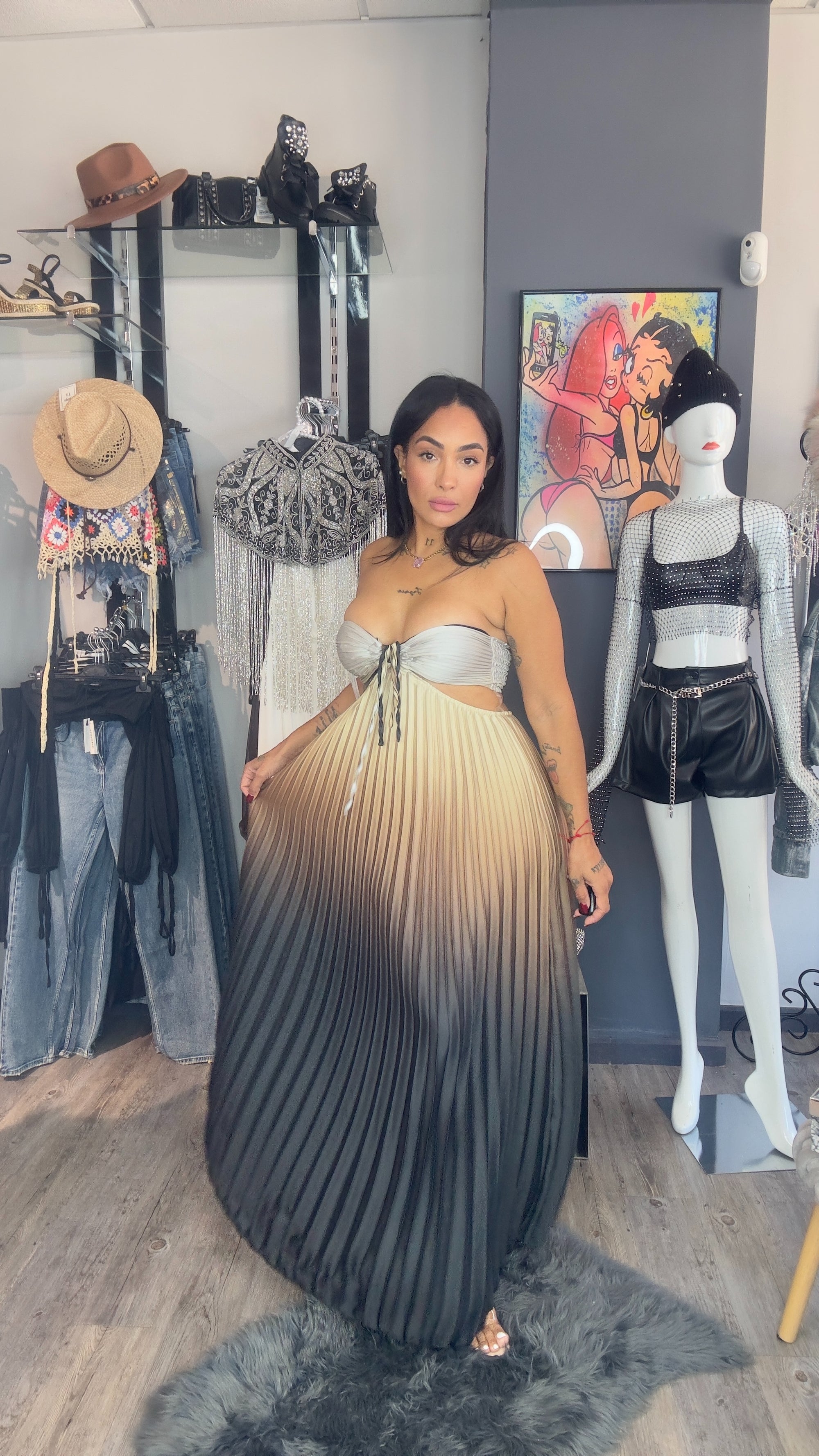 Vestido pliegues de sueño