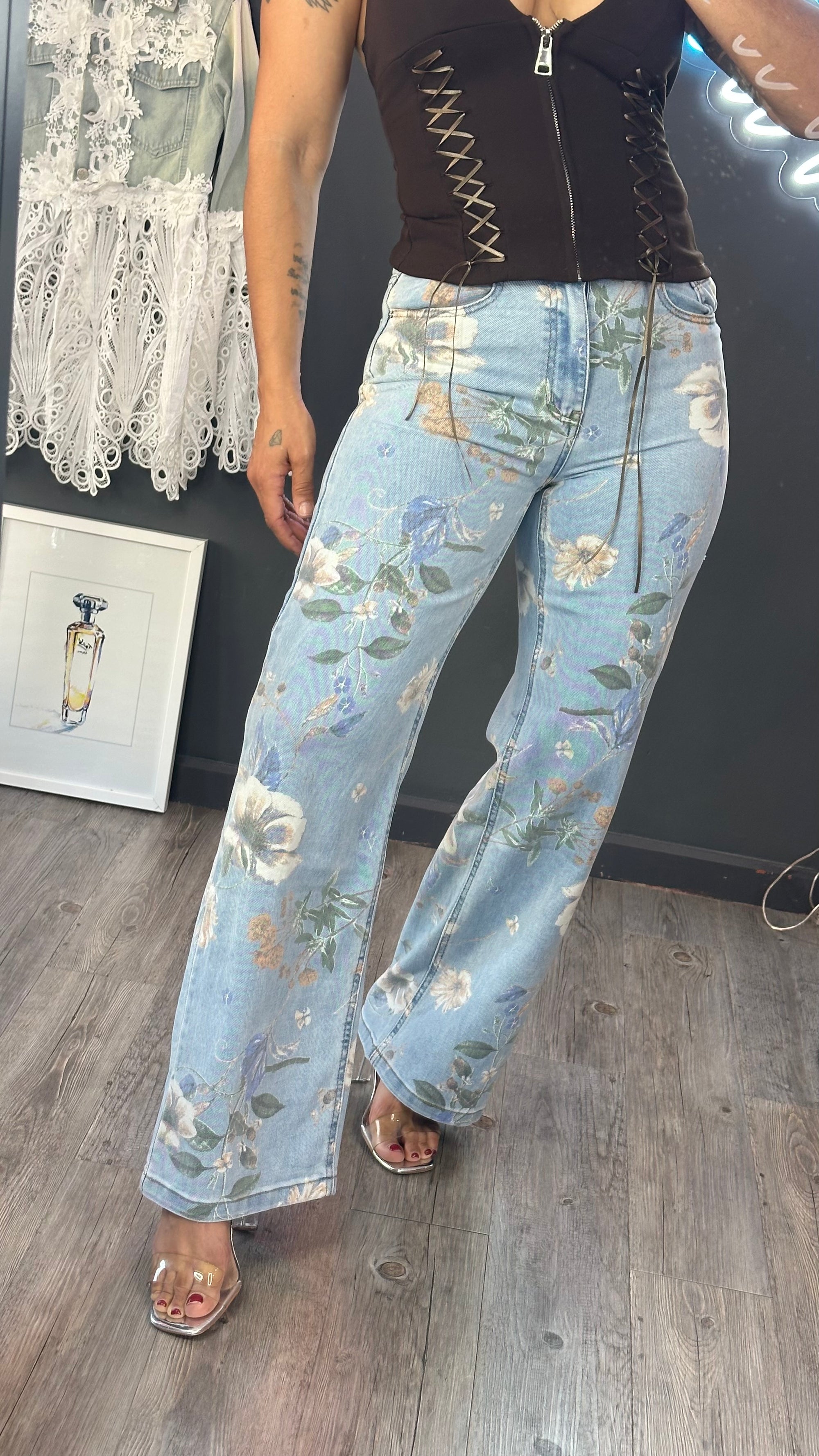 Jeans flores