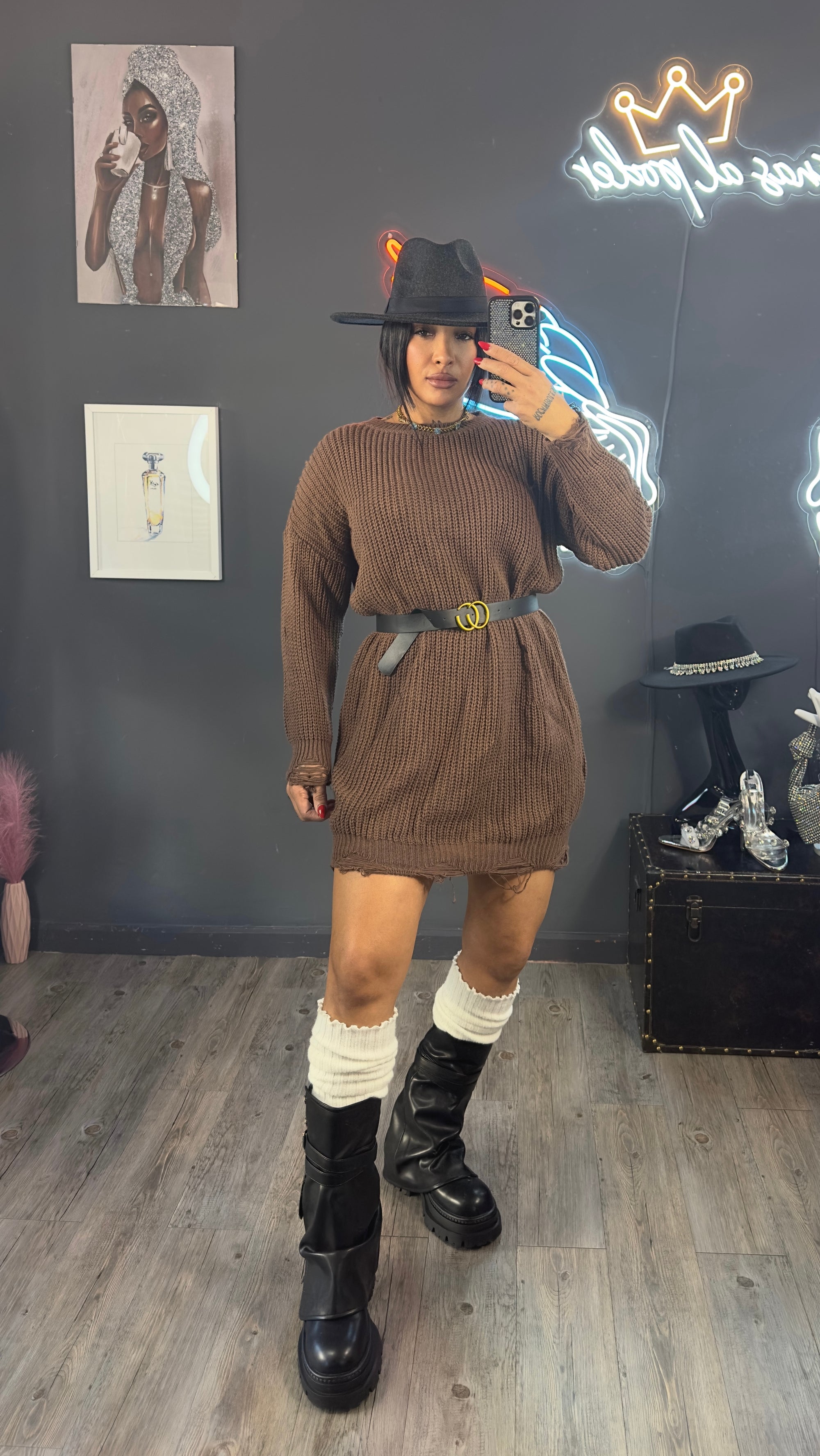 Jersey vestido over size