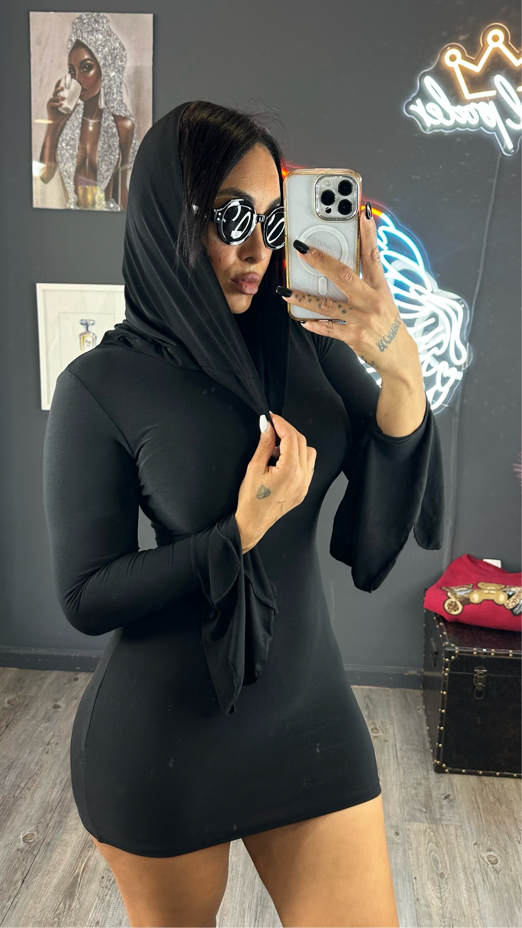 Dress capucha
