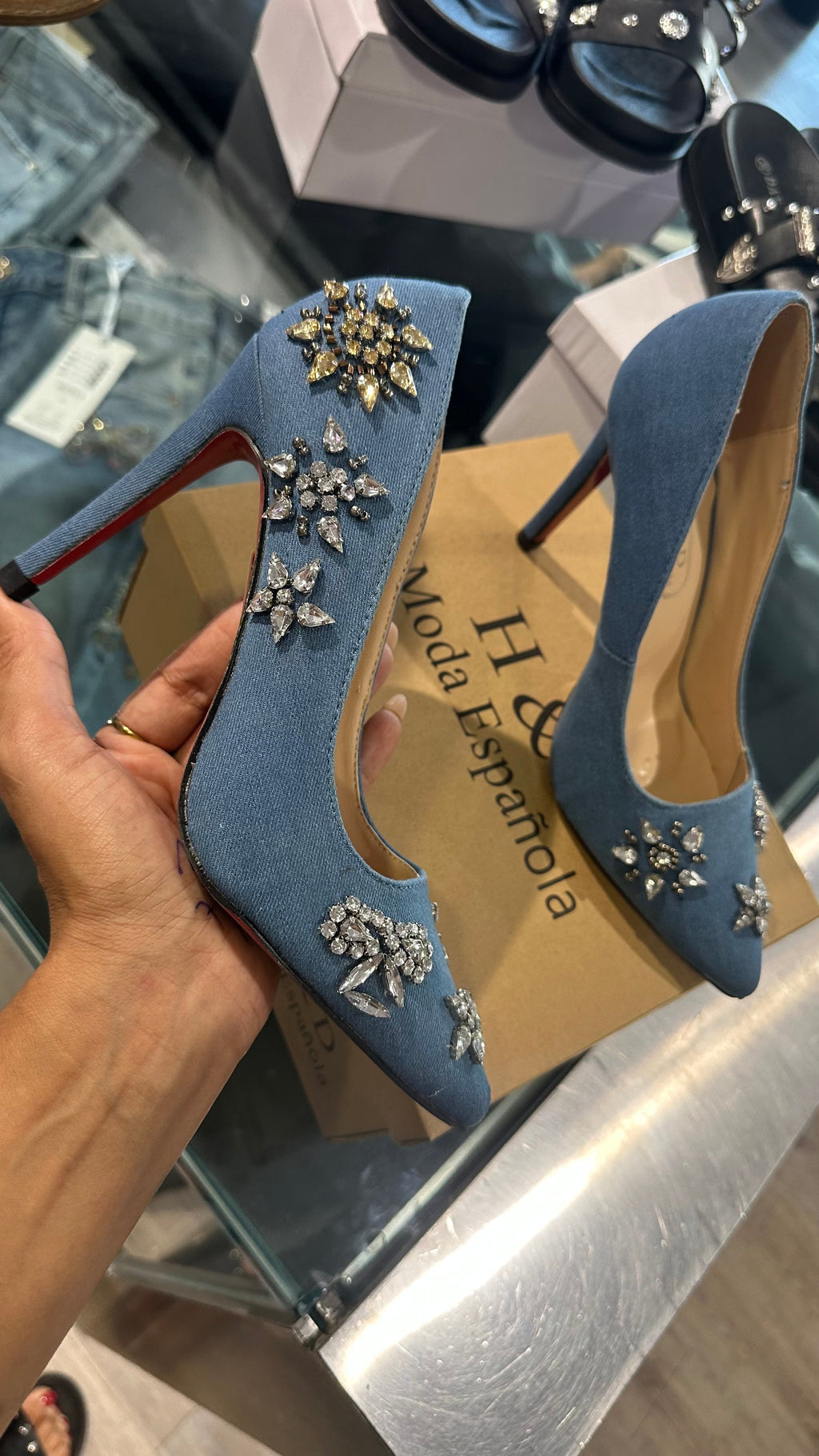Tacones Denim fantasía