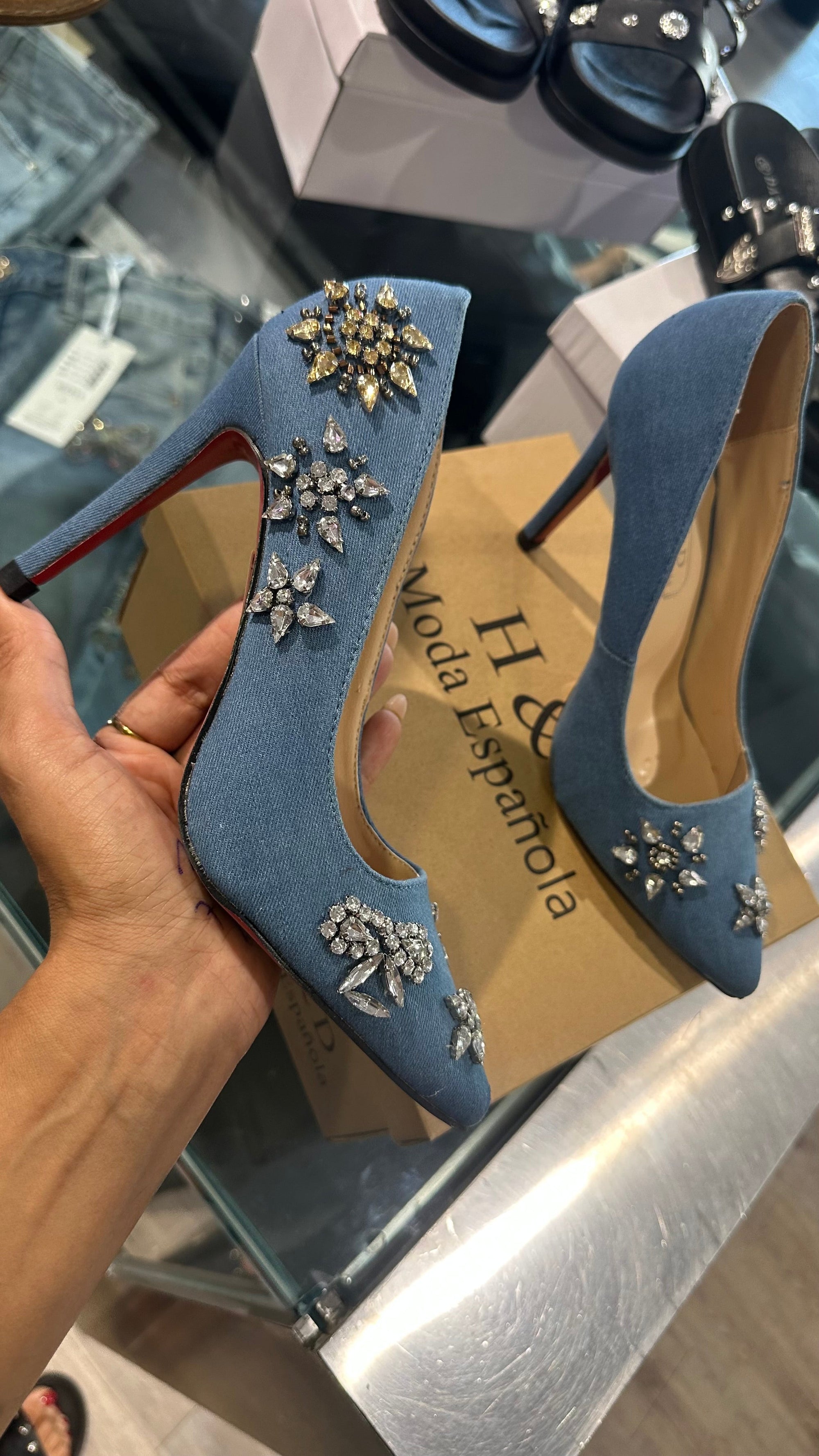 Tacones Denim fantasía