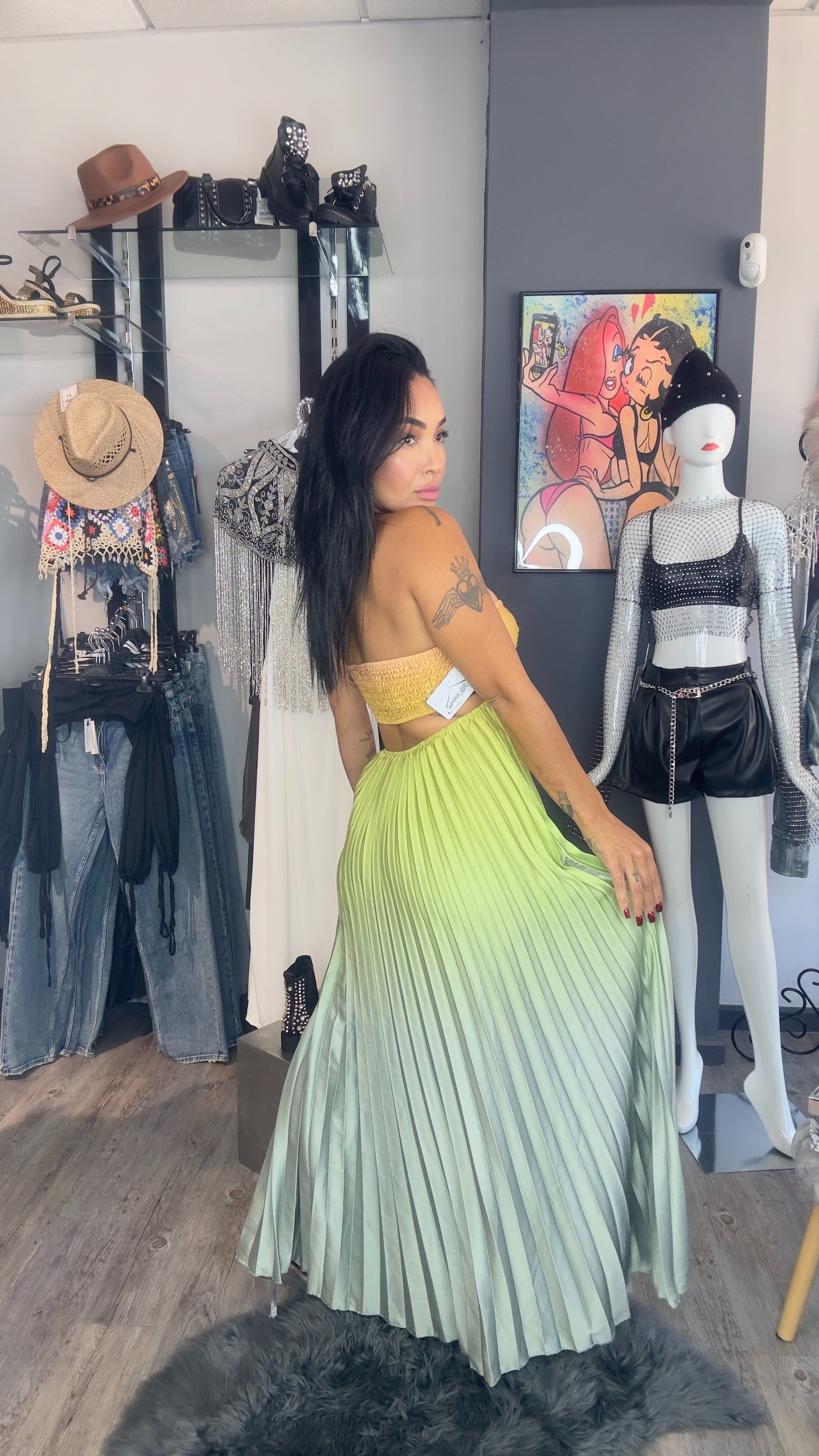 Vestido pliegues de sueño