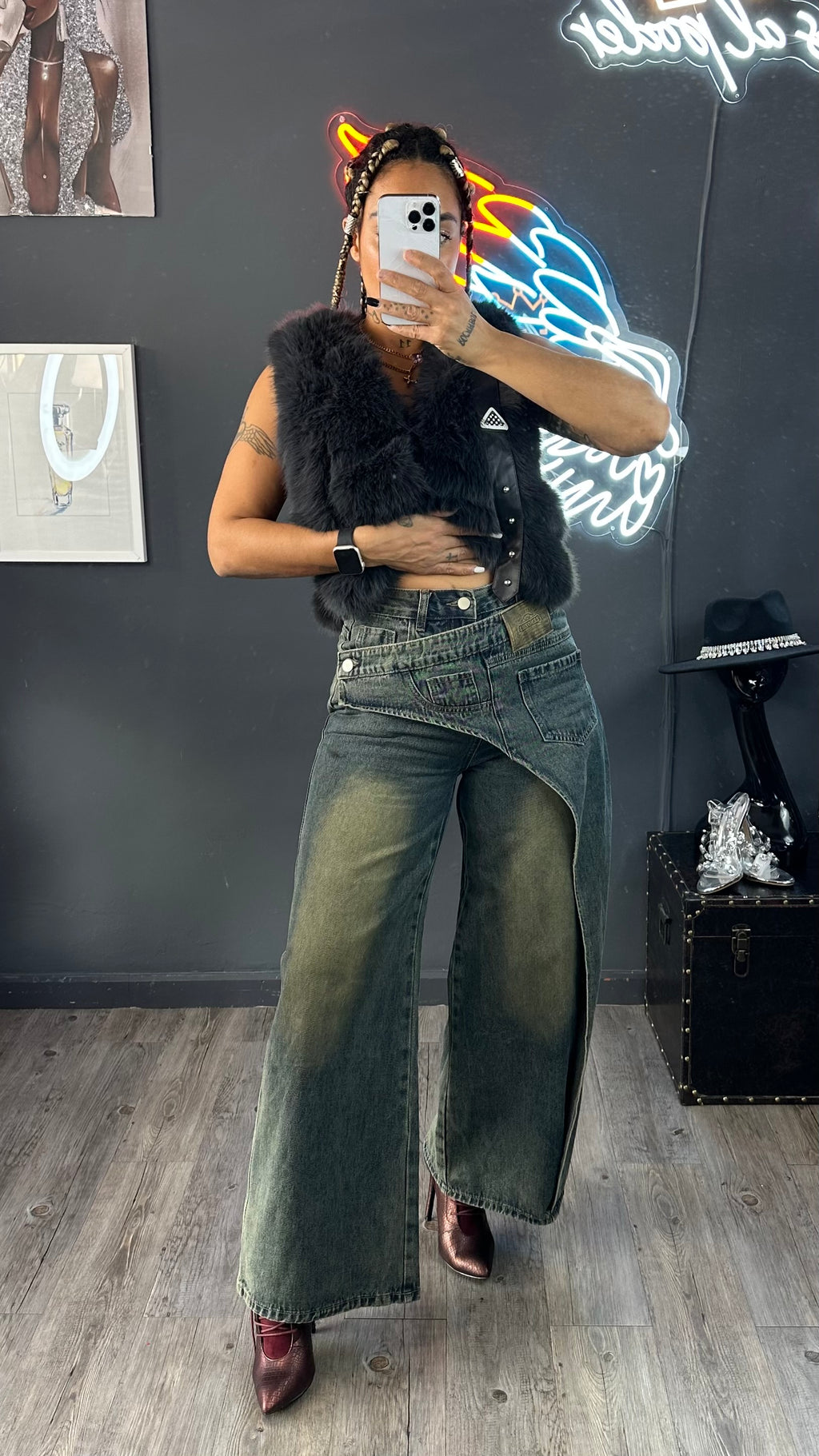 Pantalón vaquero cruzado