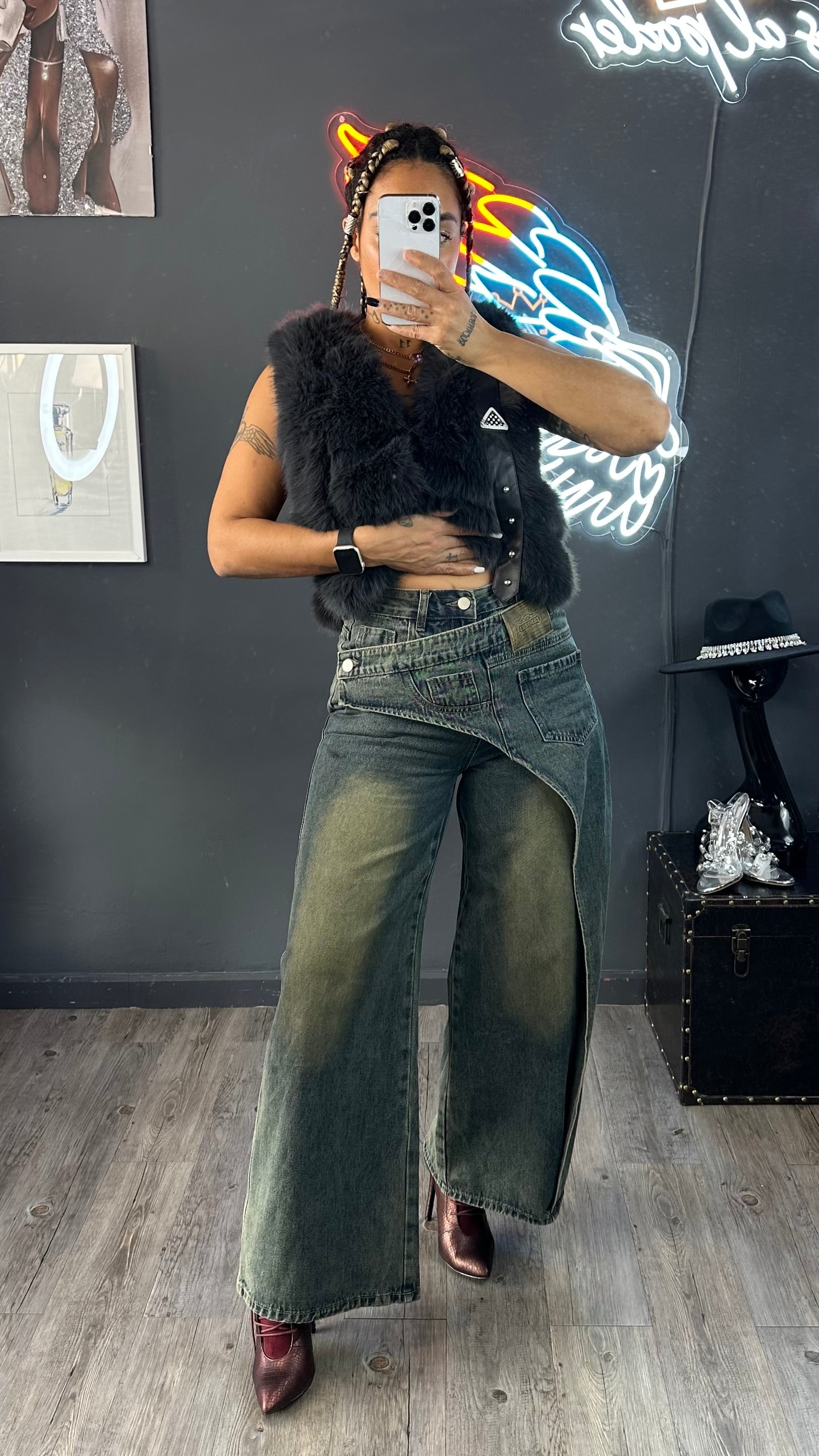 Pantalón vaquero cruzado