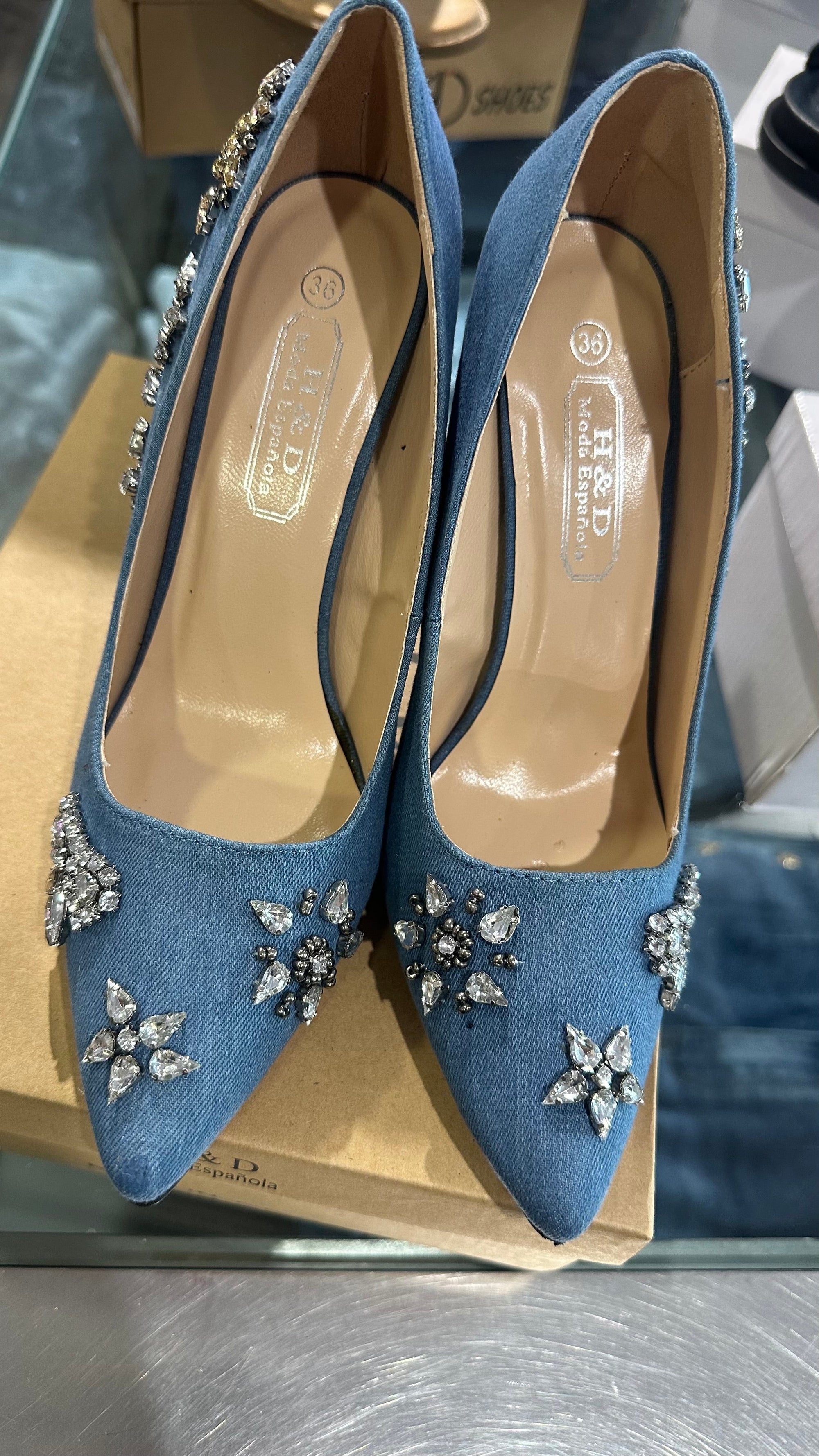 Tacones Denim fantasía