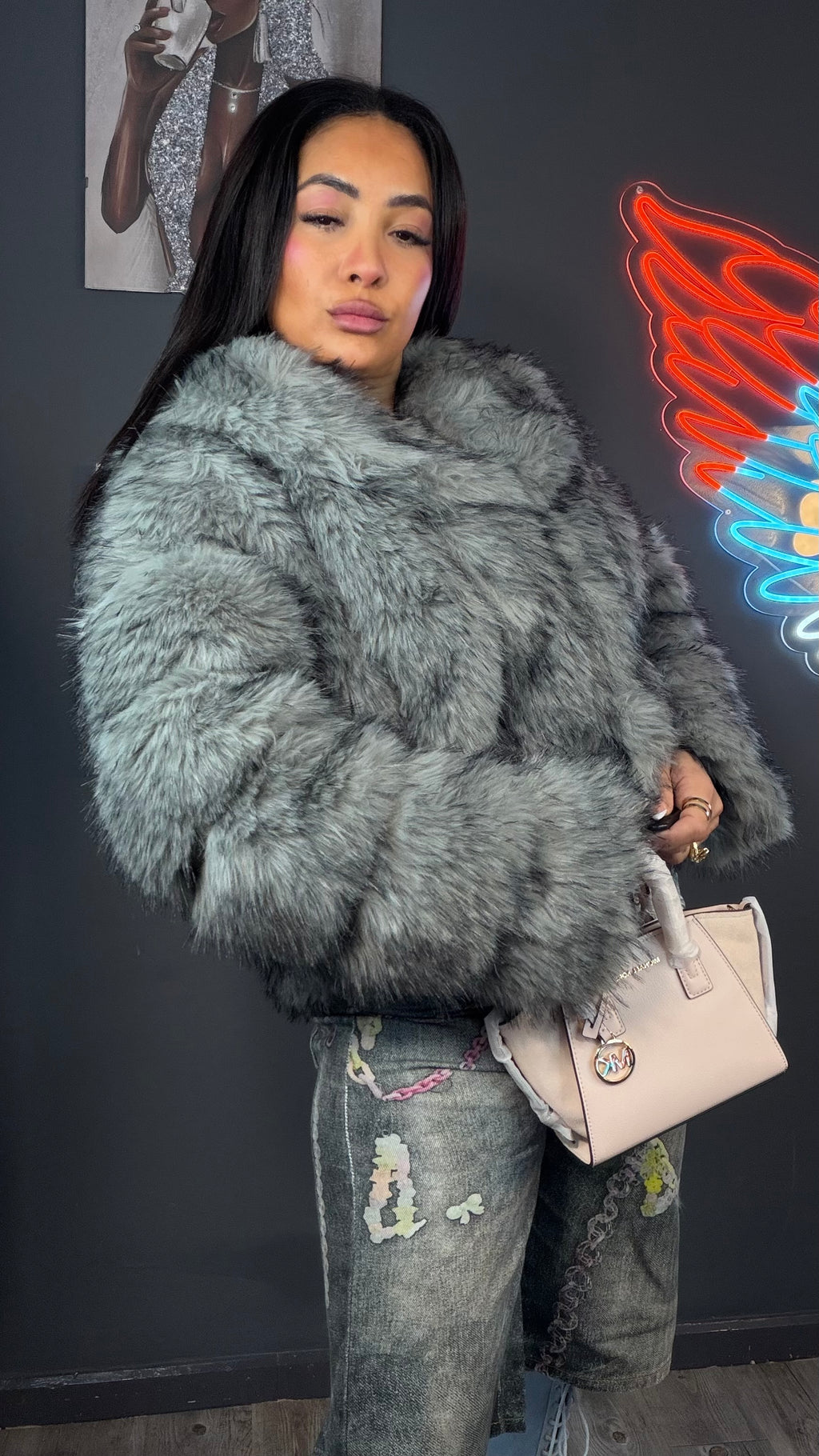 Abrigo pelo conejo Queen Savage