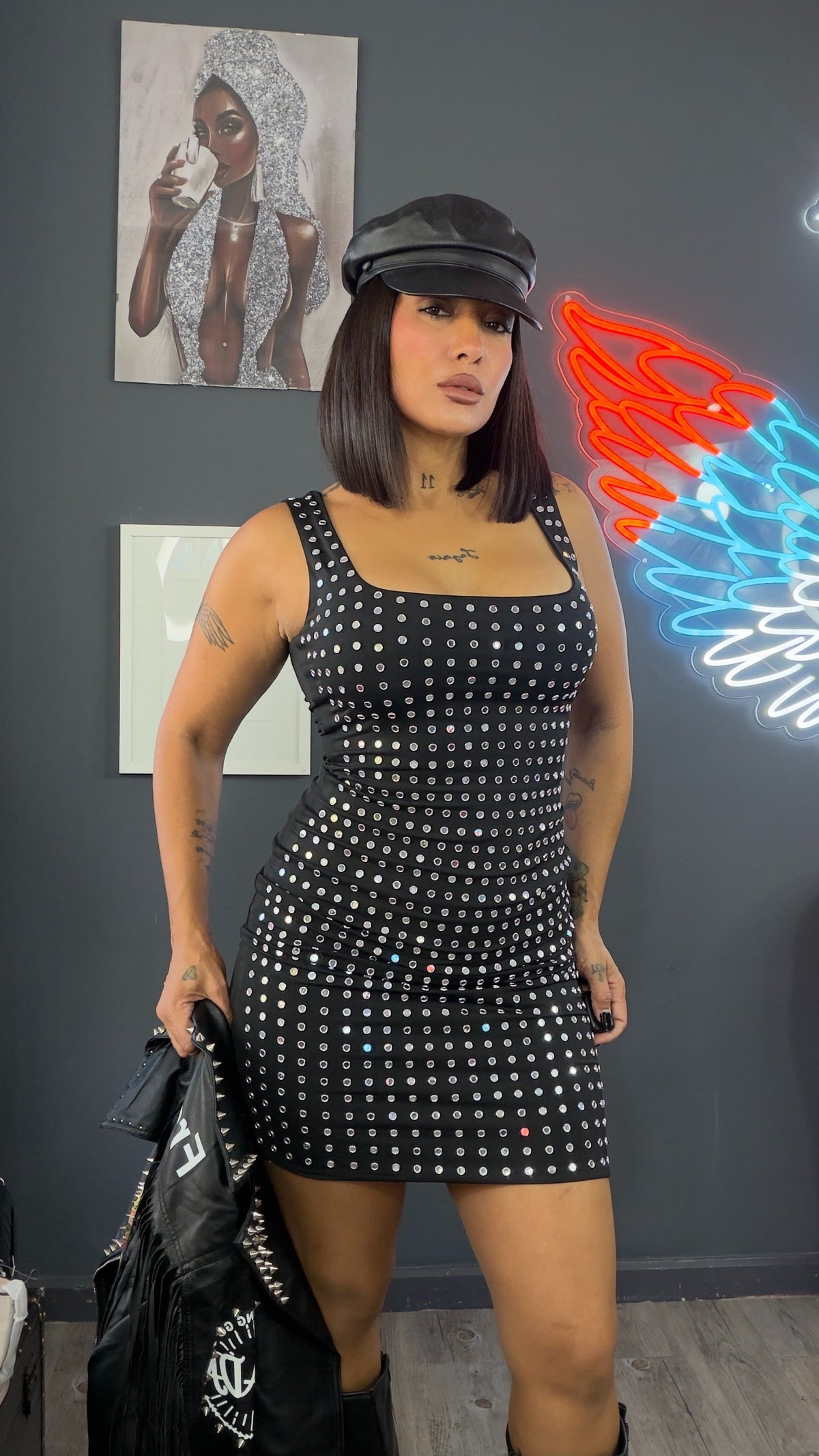Vestido espejos mega elástico