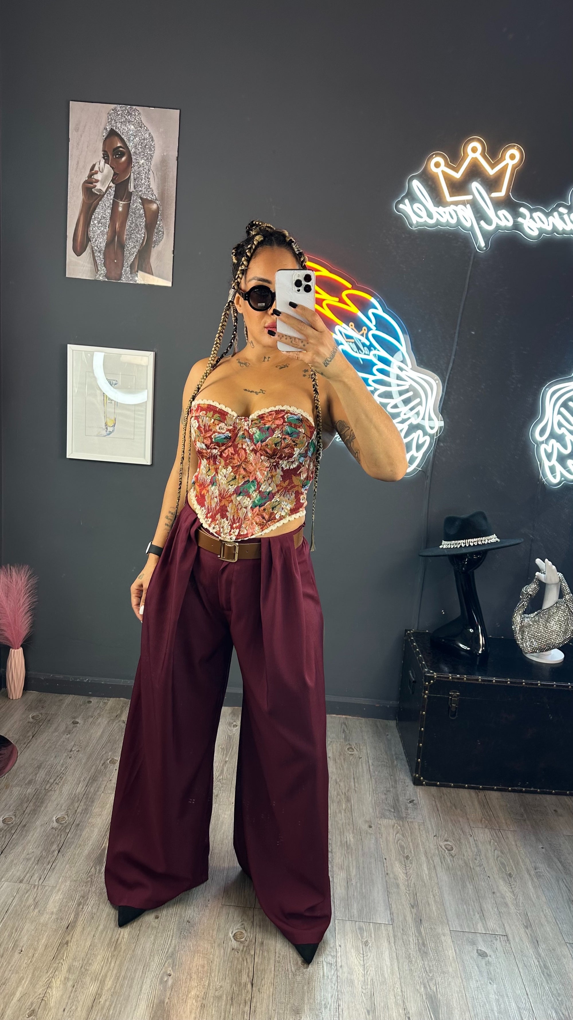 Pantalón fluido palazo premium