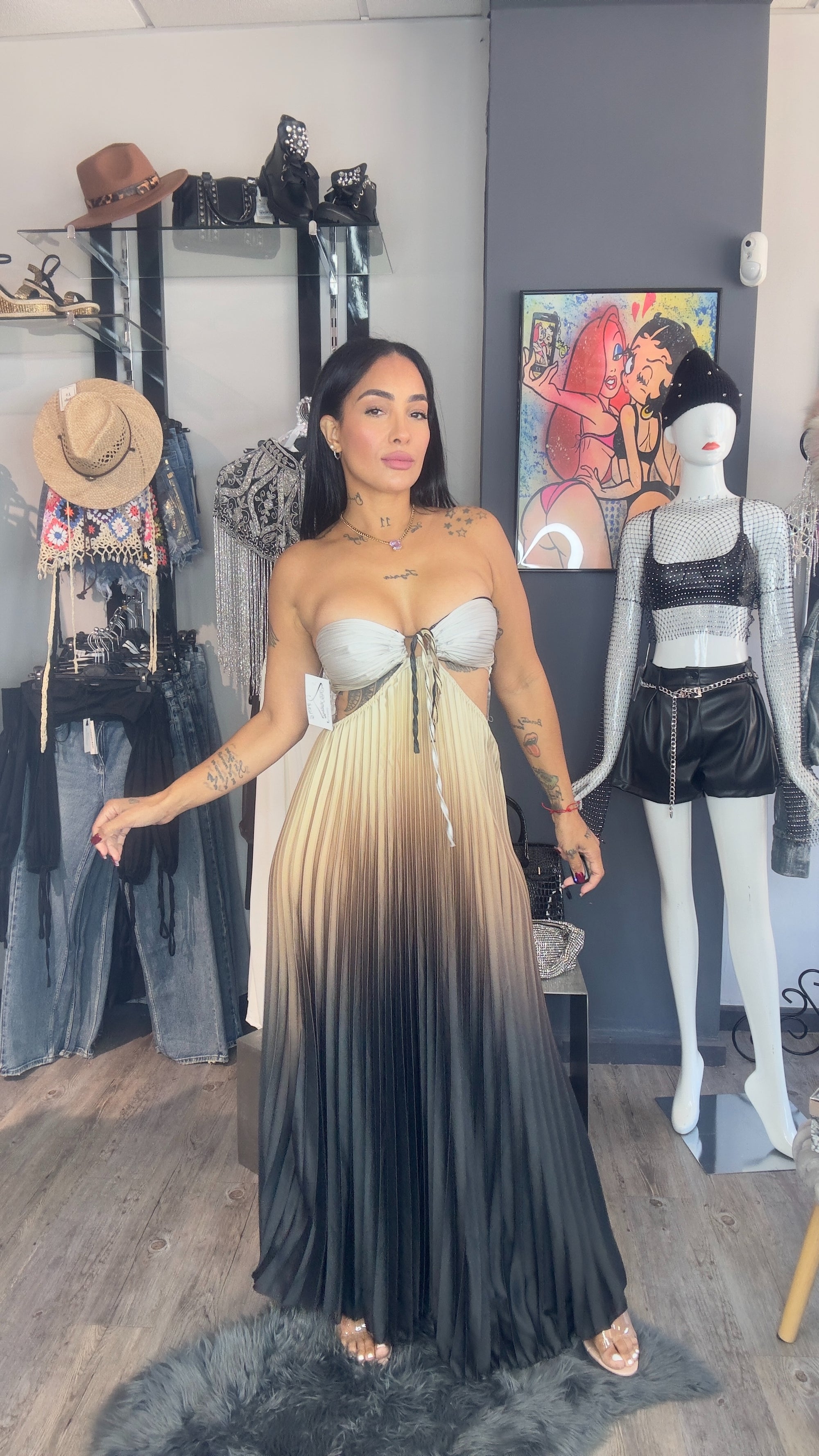 Vestido pliegues de sueño