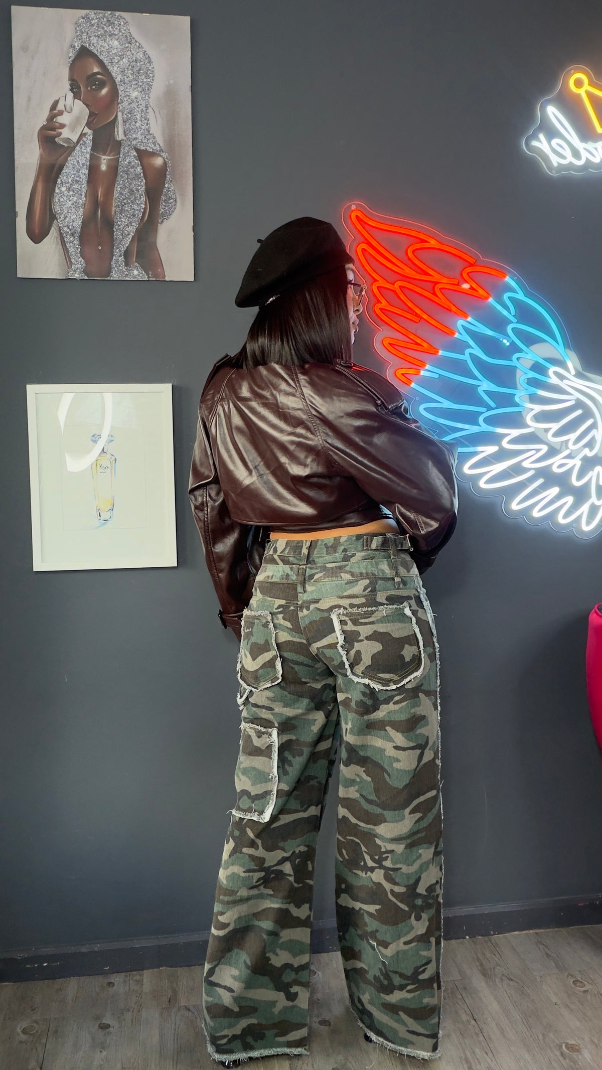Jeans doble cintura militar