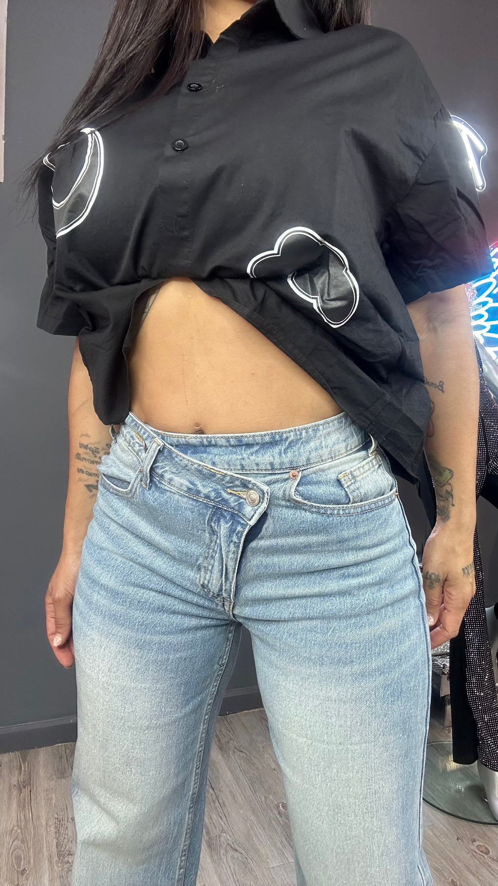 Jeans Zara cruzado