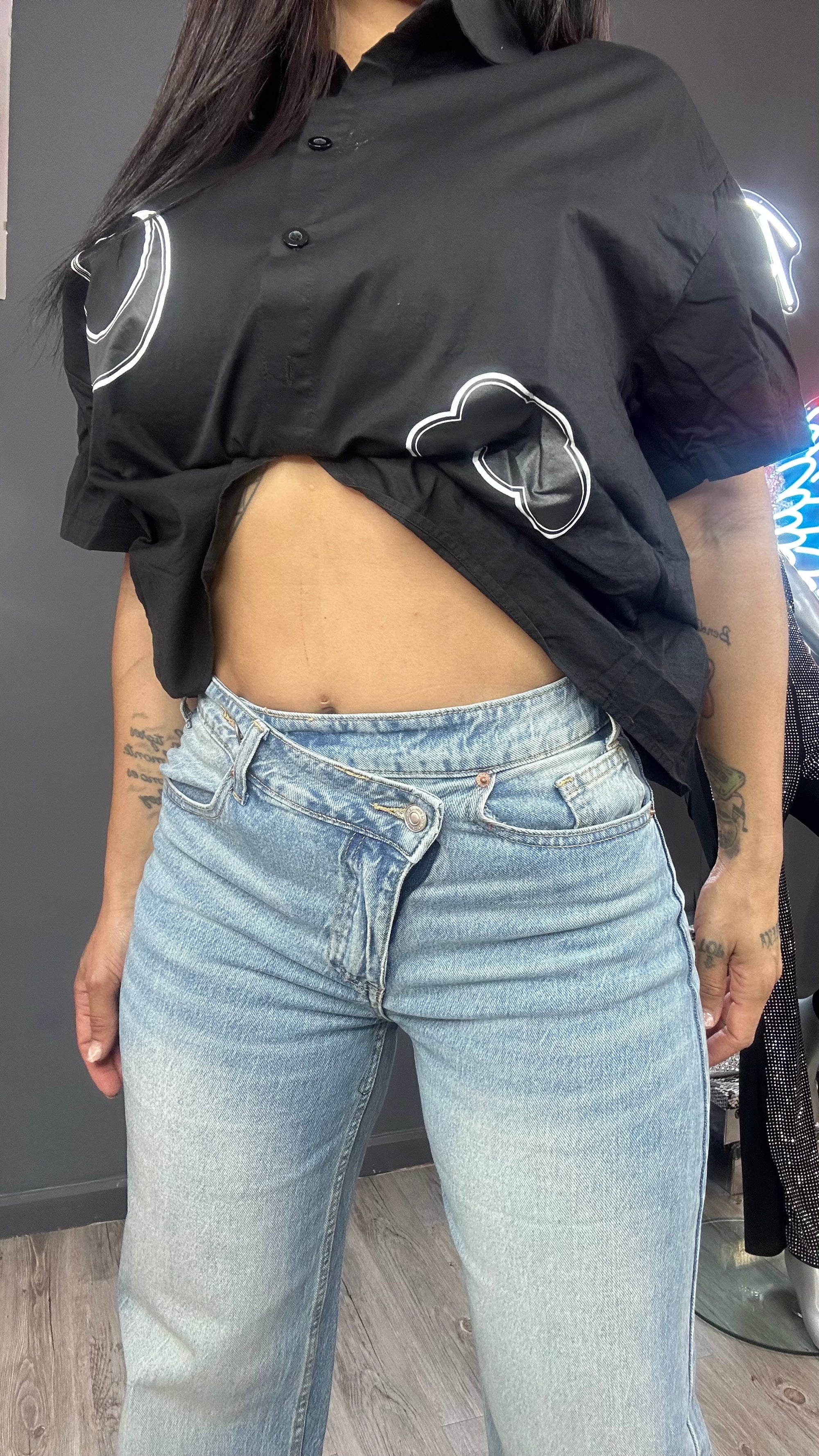 Jeans Zara cruzado