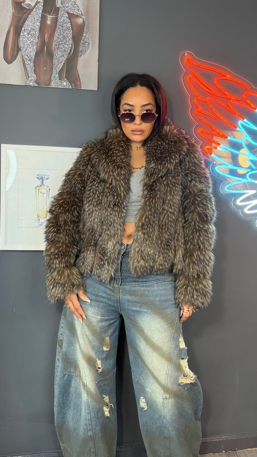 Abrigo pelo conejo Queen Savage