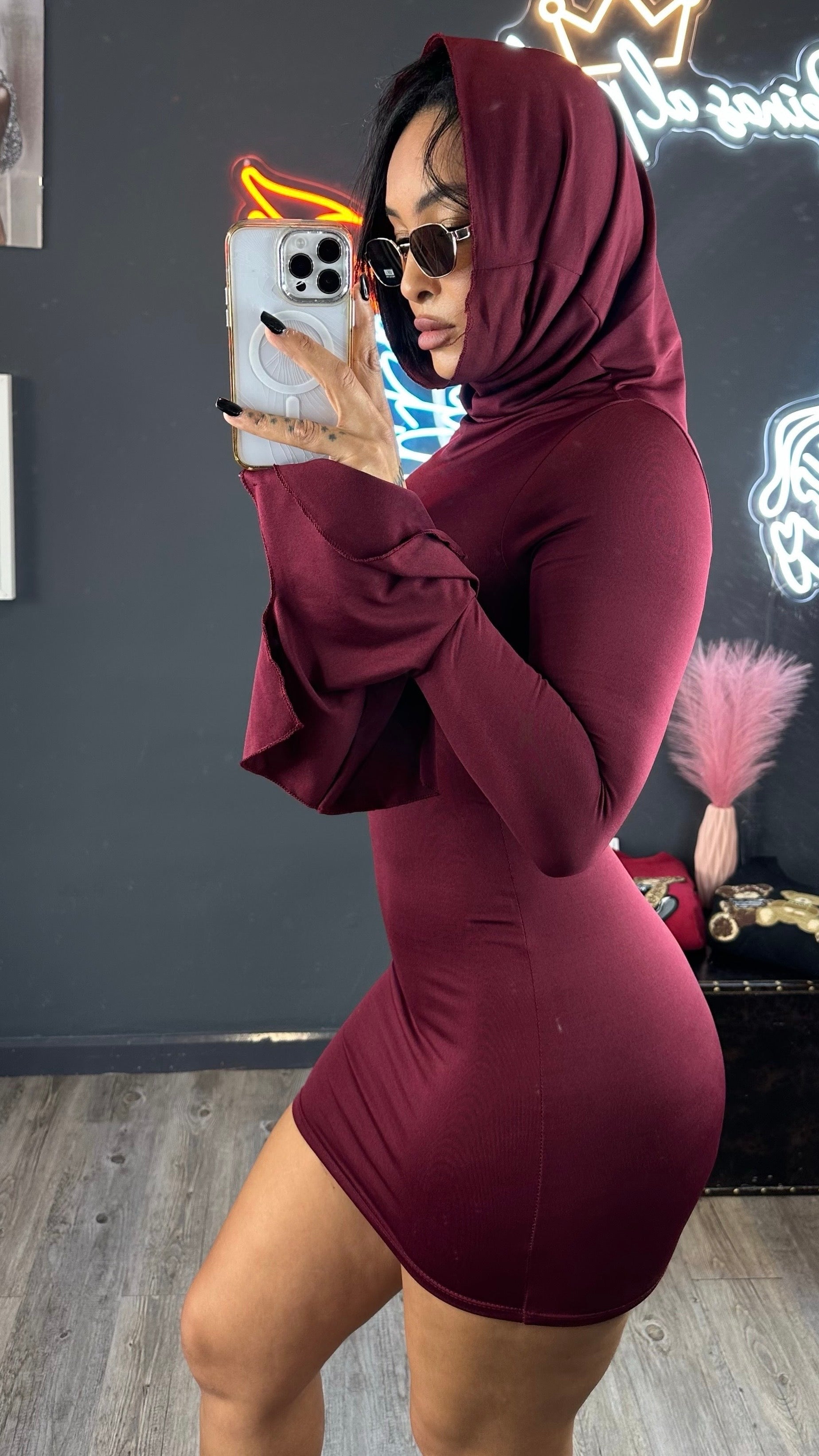Dress capucha