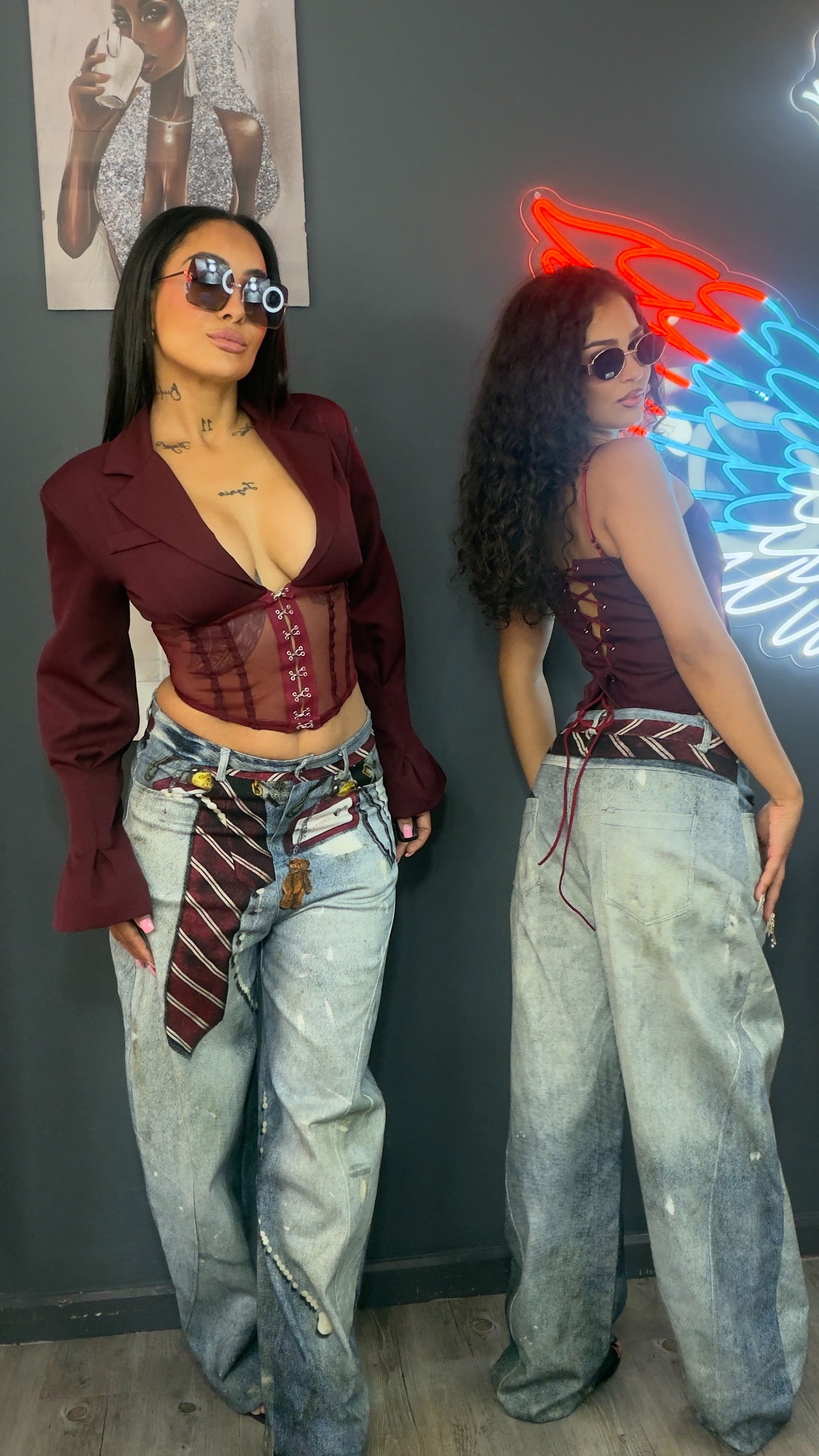 Jeans 3D corbata