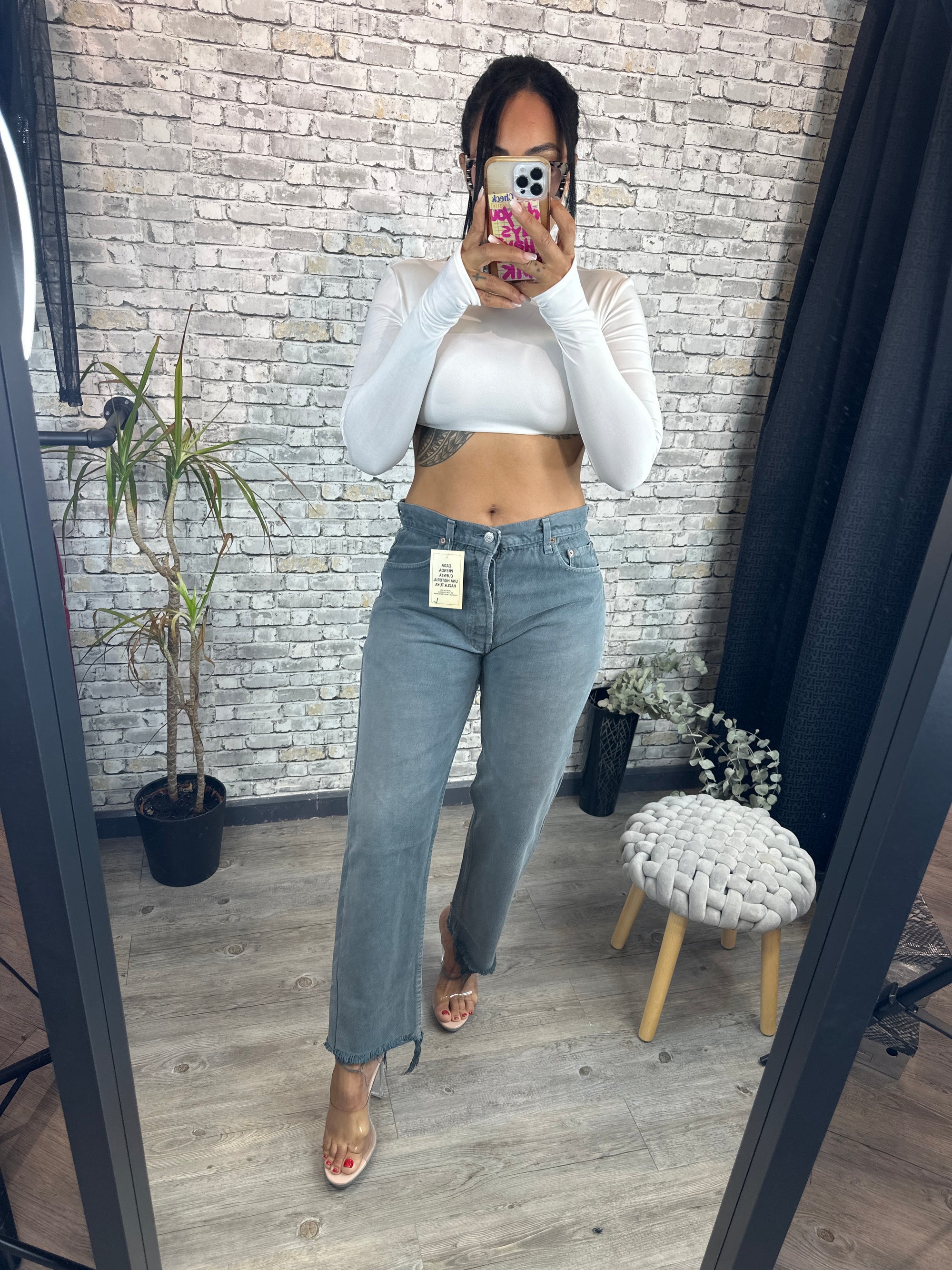 Jeans Levis candy gris M/L 013