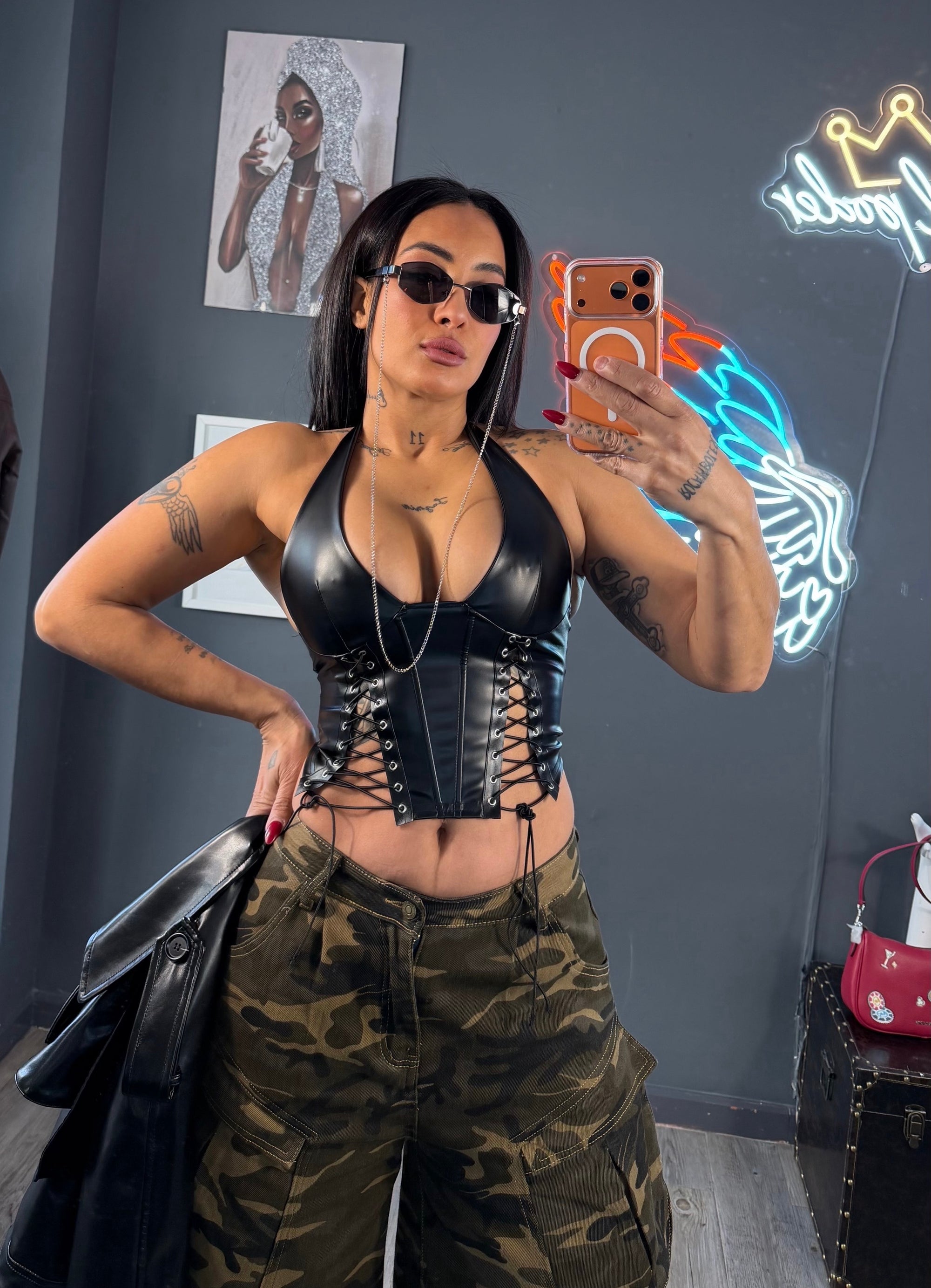 Corset cuerdas cuello