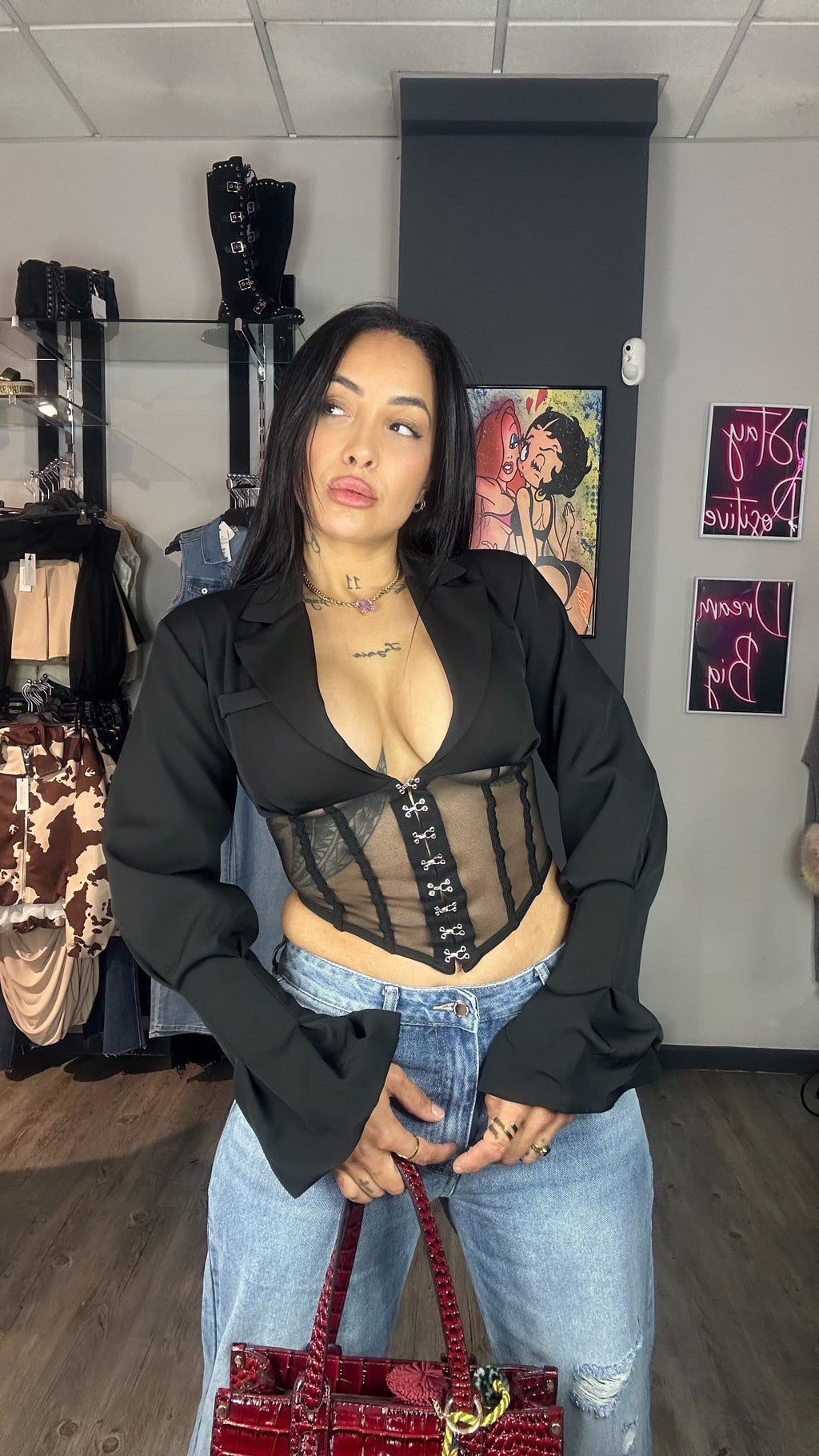 Blazer crop tull