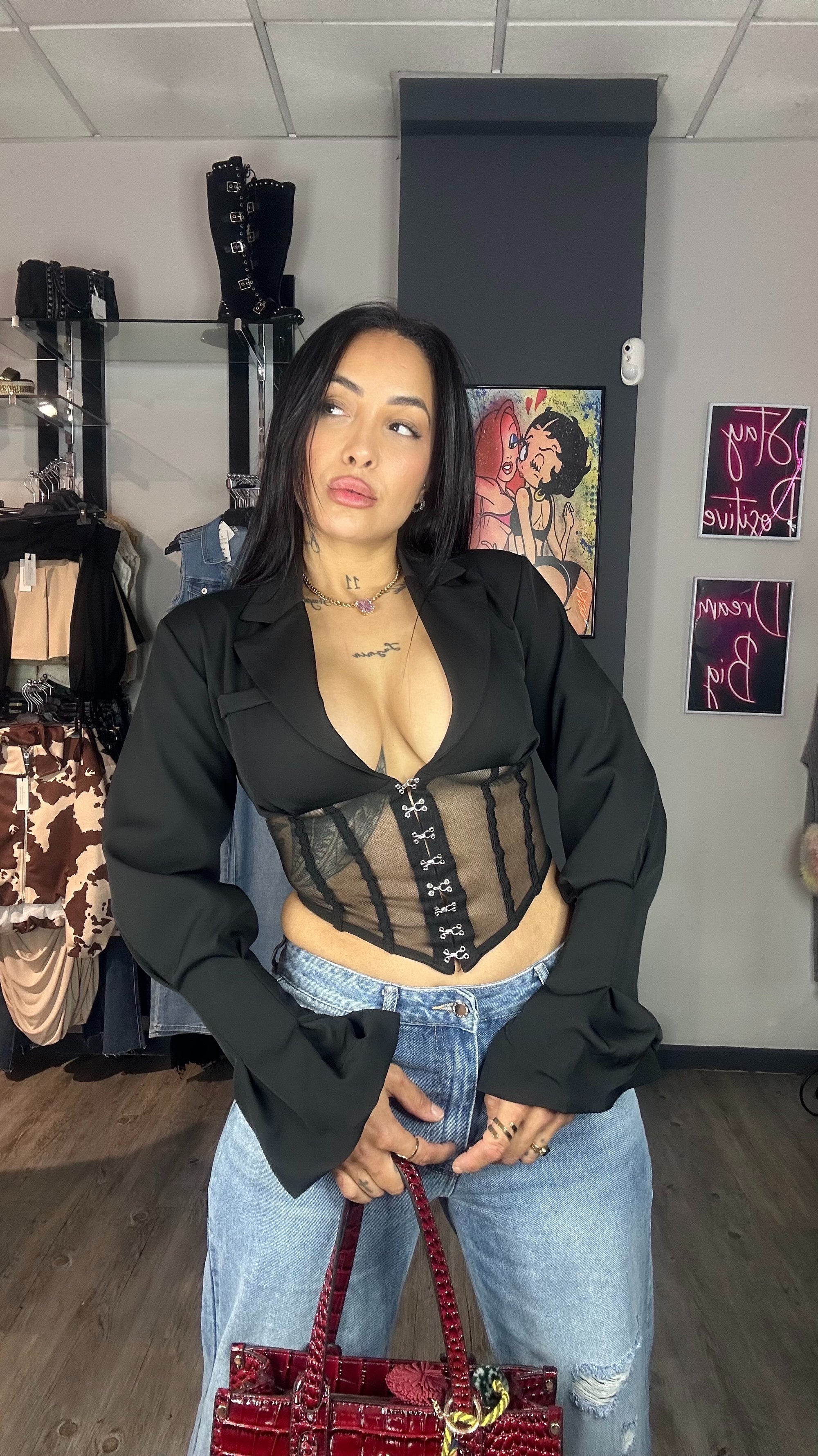 Blazer crop tull