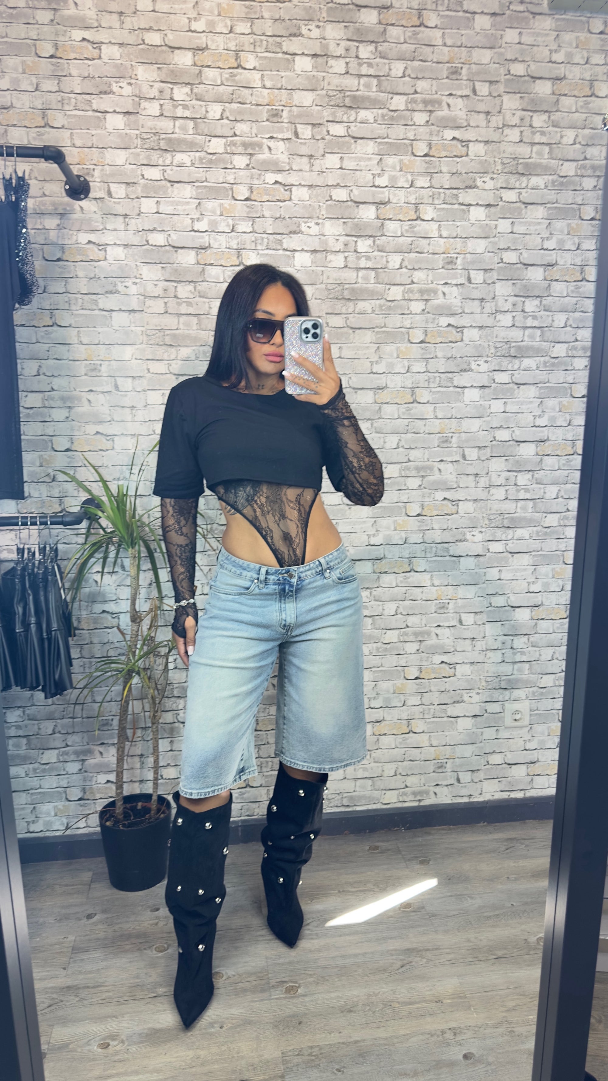 Body encaje top