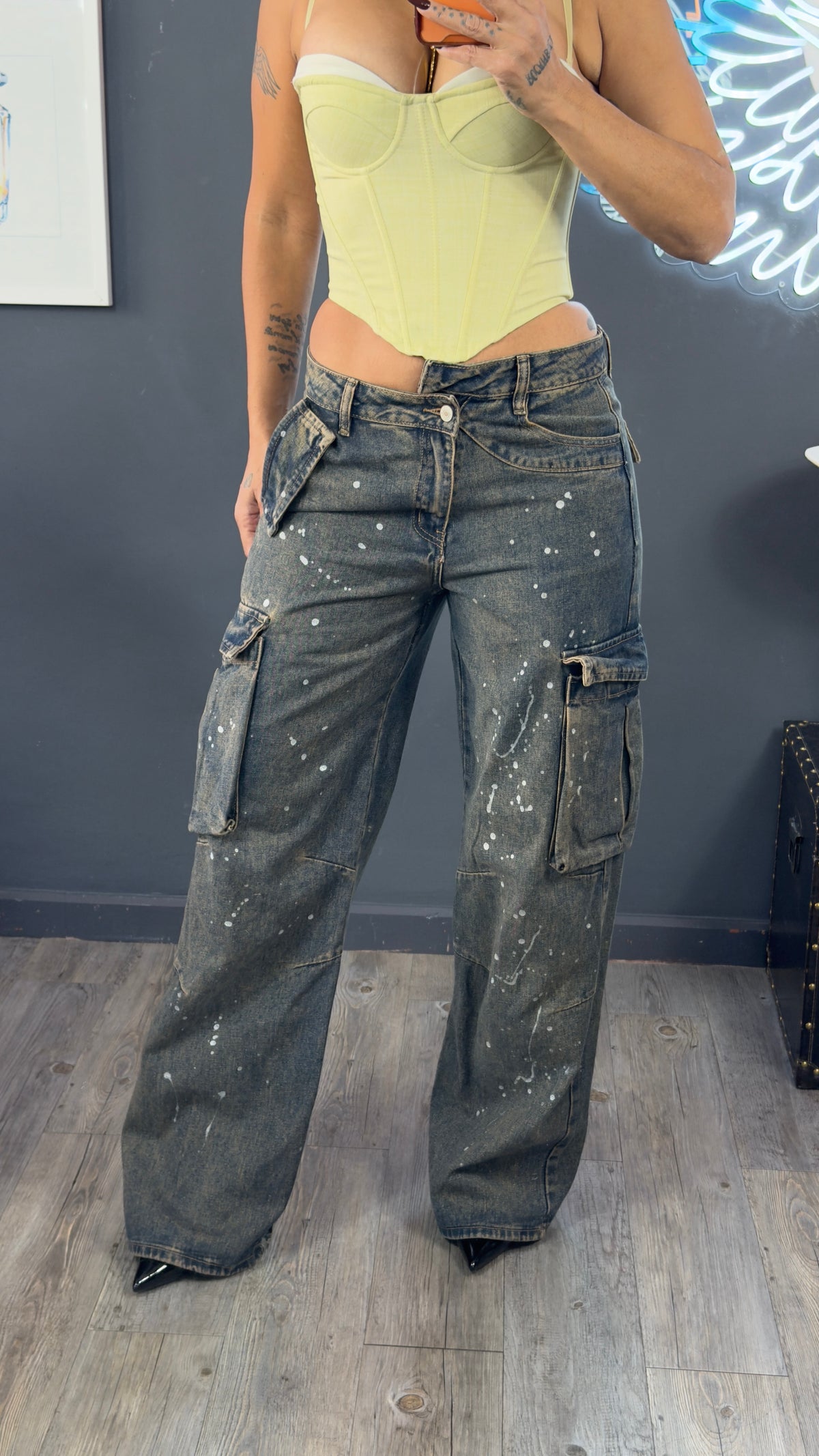Jeans manchas cargo
